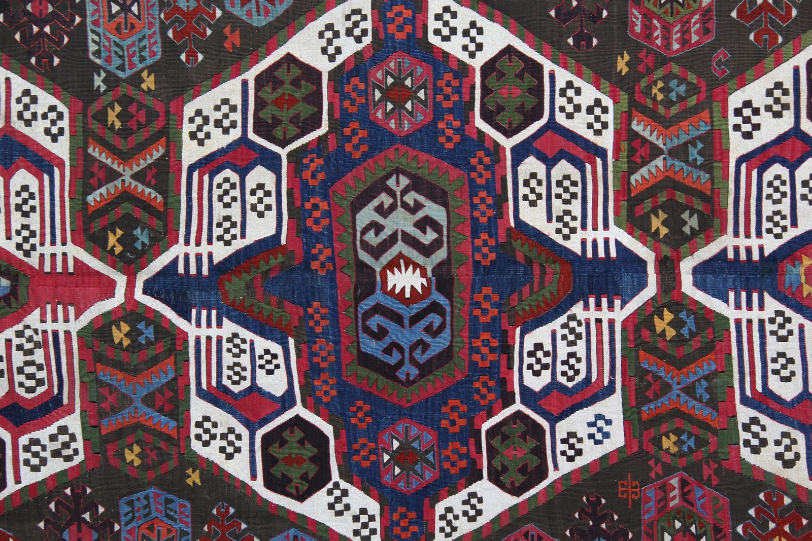 Antique Kilim Rug, Anatolian Carpet Geometric Runner Rug 172 X 440 Cm photo Textiles