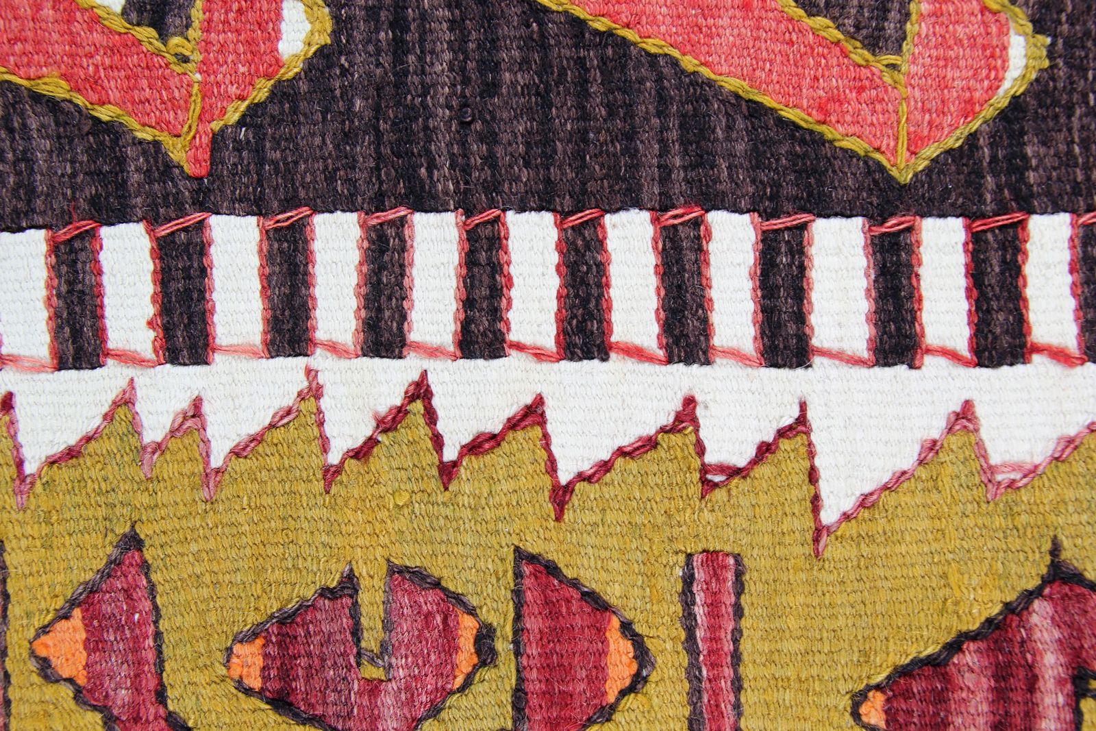 Triabl Antique Rug Anatolian Carpet, Wool Orange Kilim From Konya  170 X 240 Cm photo for sale