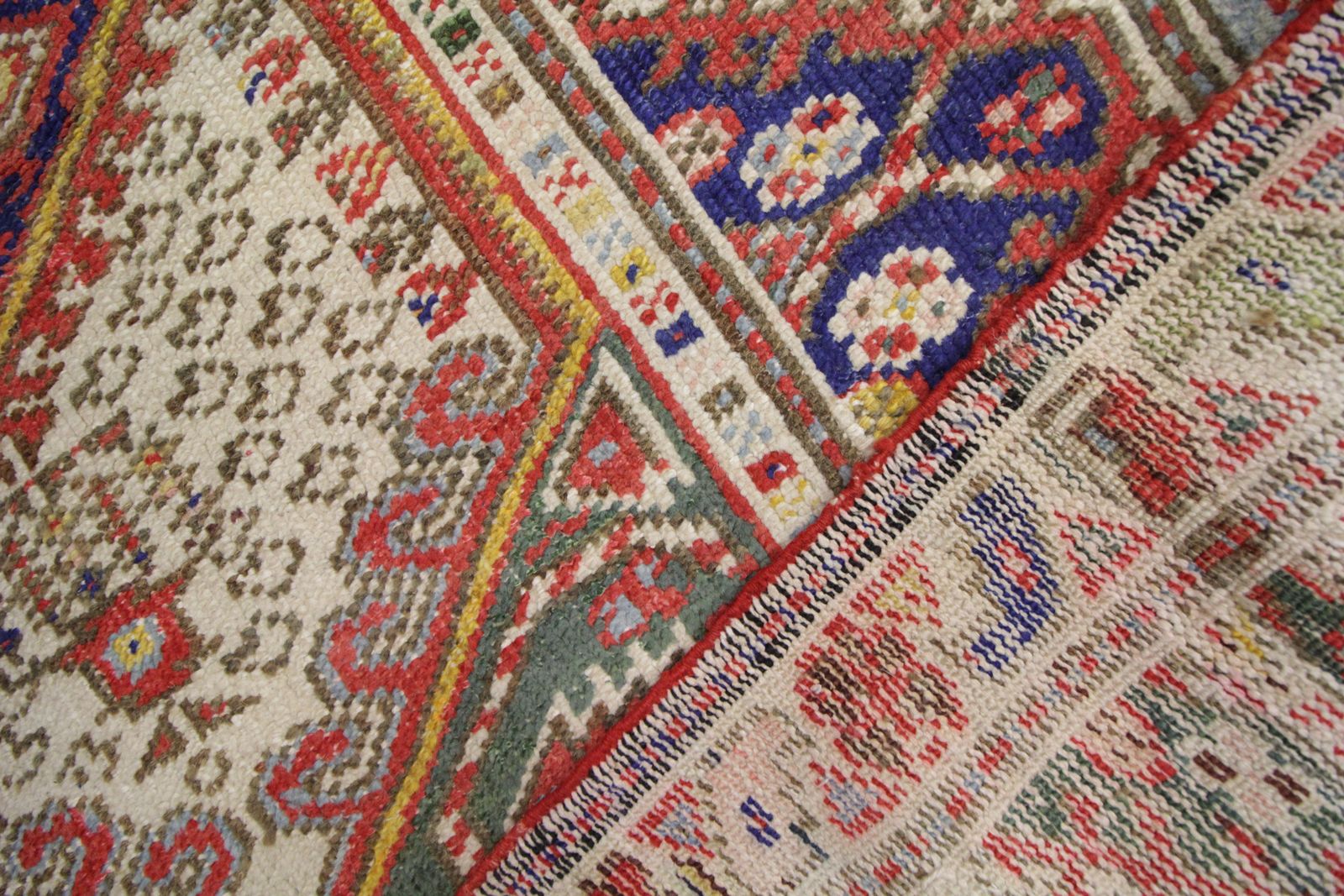 Antique Turkish Rugs Handmade Carpet Wool Geometric Rug For Sale 130x190cm photo vinterior