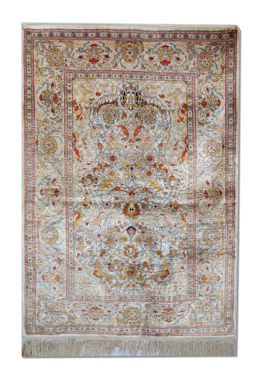 Turkish Carpet Hereke Pure Silk Rug 105 X 160 Cm