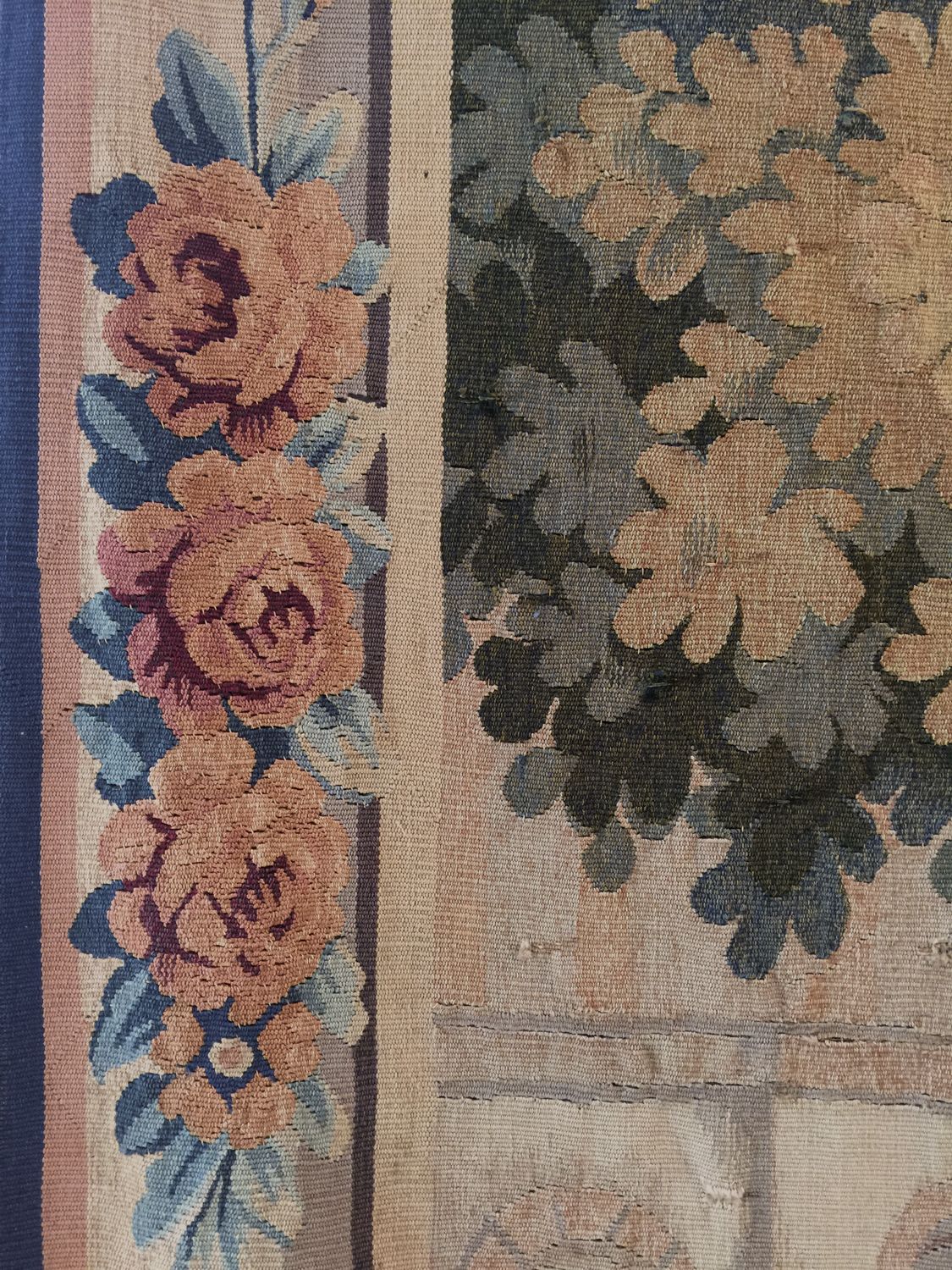 Handmade Needlepoint Carpet, Antique Flemish Tapestry, Wall Hanging 200x200 Cm photo Textiles