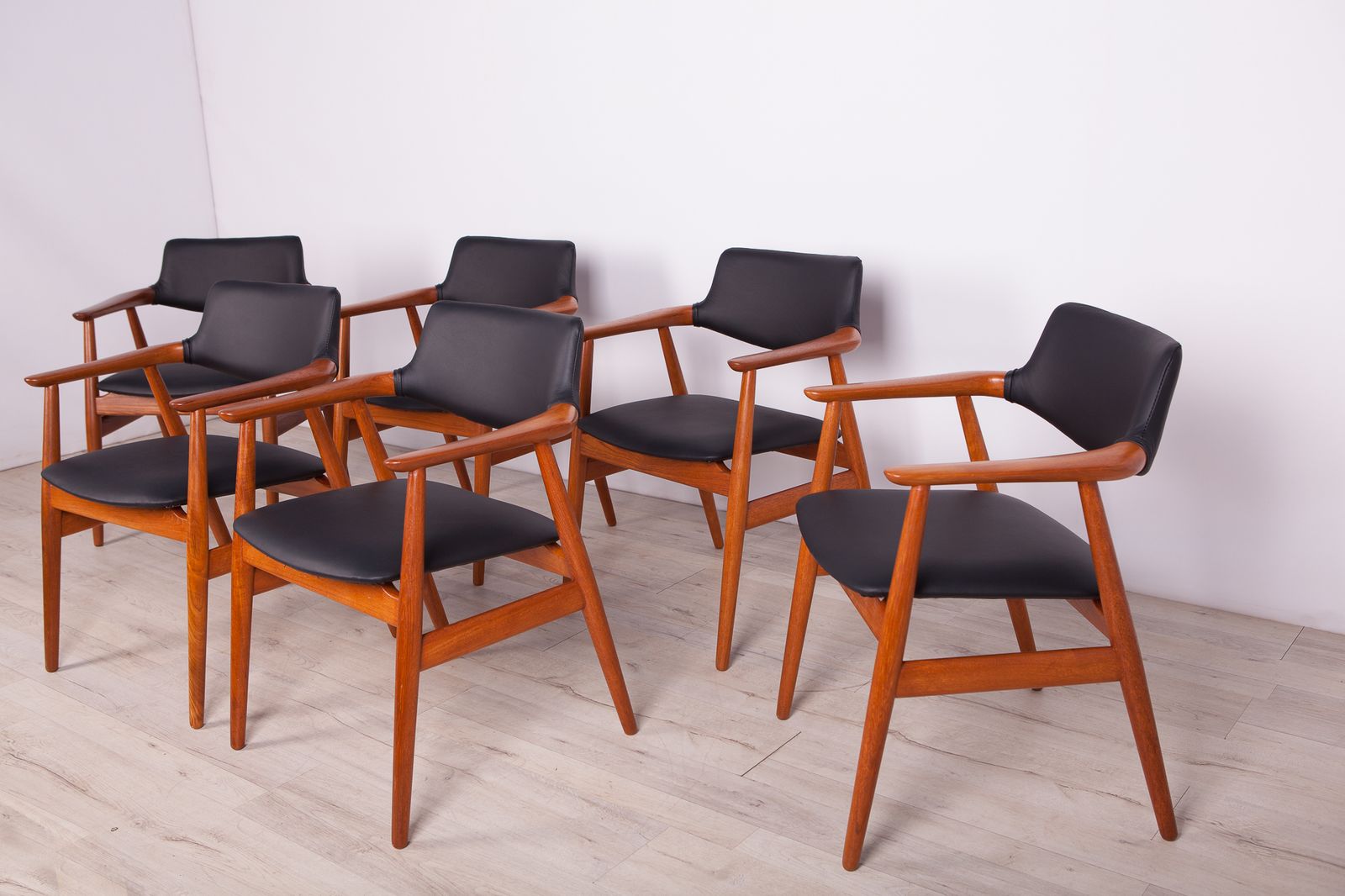 Teak Model Gm11 Dining Chairs By Svend åge Eriksen For Glostrup, 1950s, Set Of 6 photo 3000.0