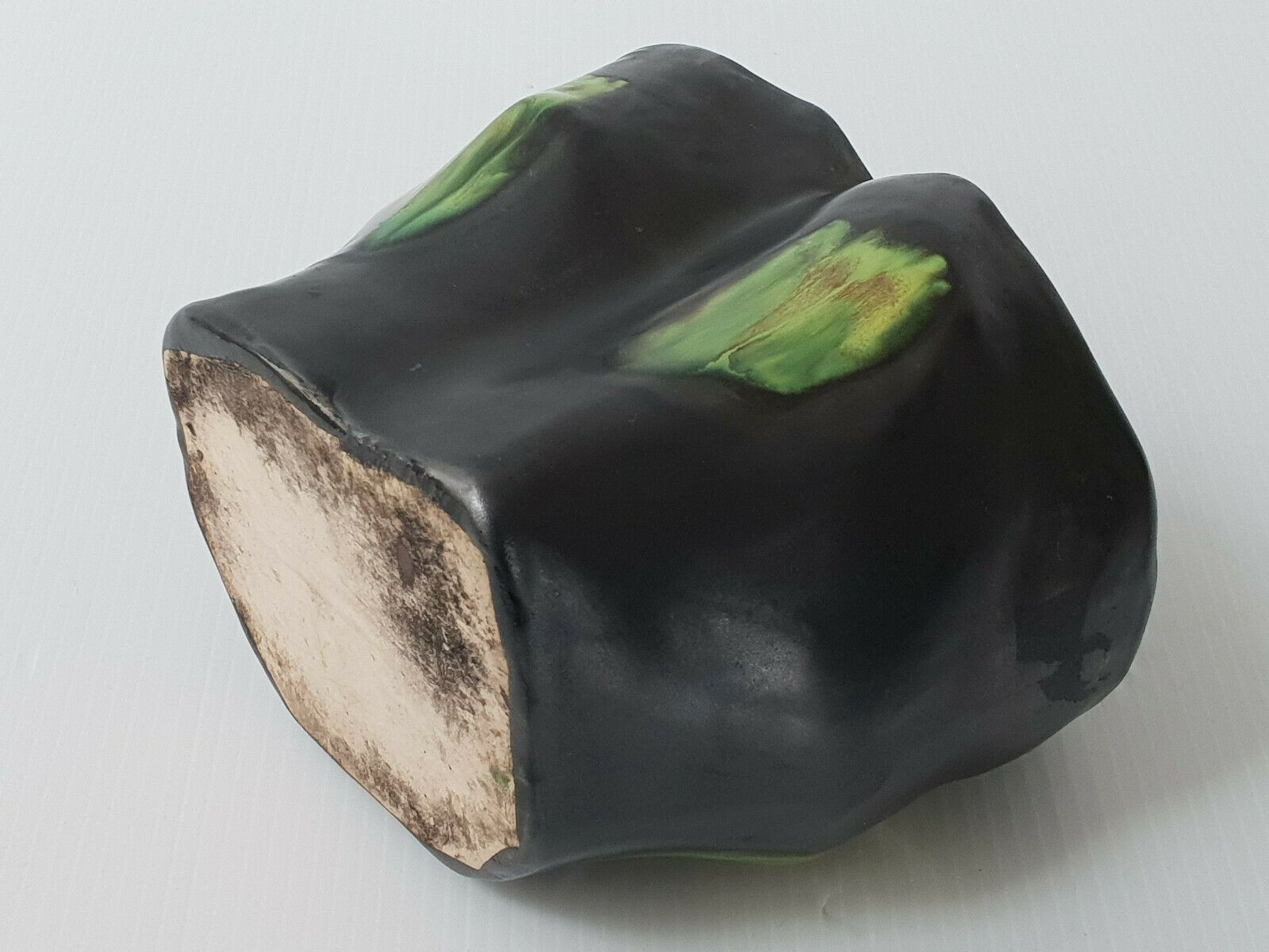 Superbe Vase Noir Nacre 60s 70s Ceramique Vintage 1960 1970 Annees 60/ 70 photo for sale