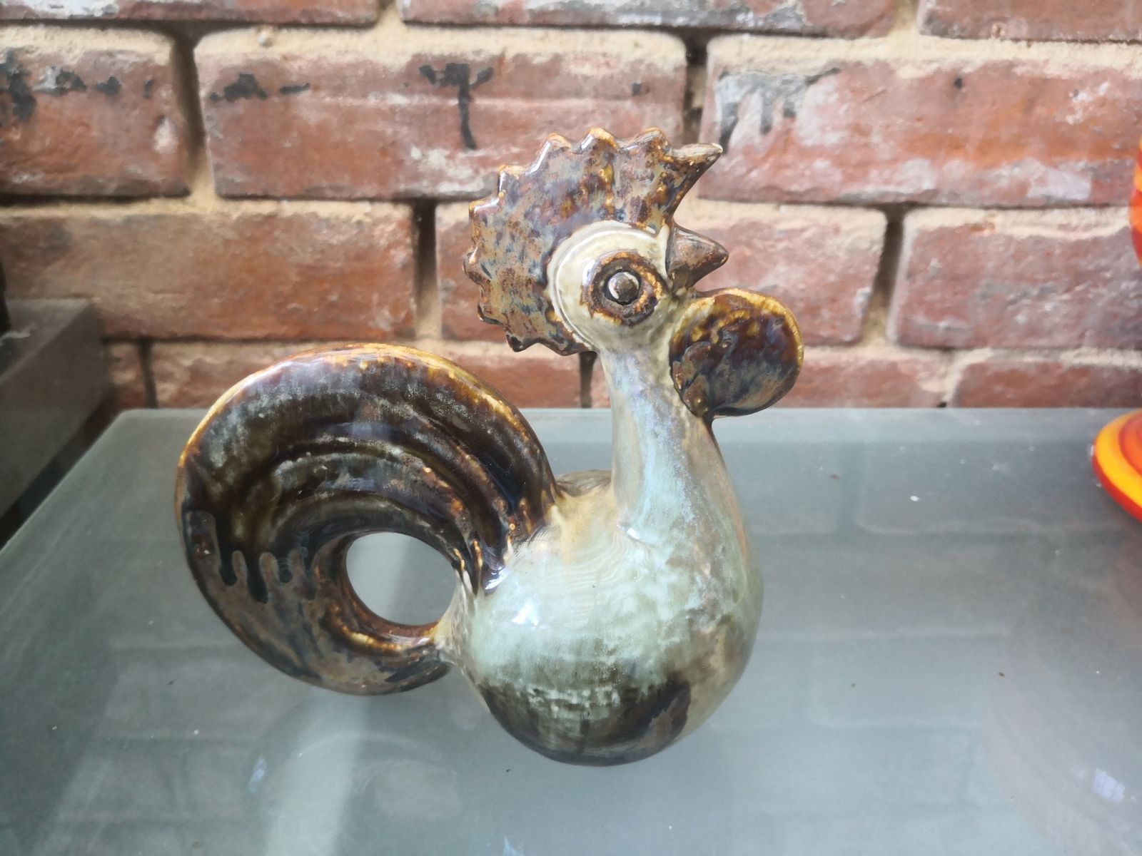 Mid Century Joseph Simon Soholm Denmark Rooster Cockerel Vintage Pottery Sculpture photo for sale