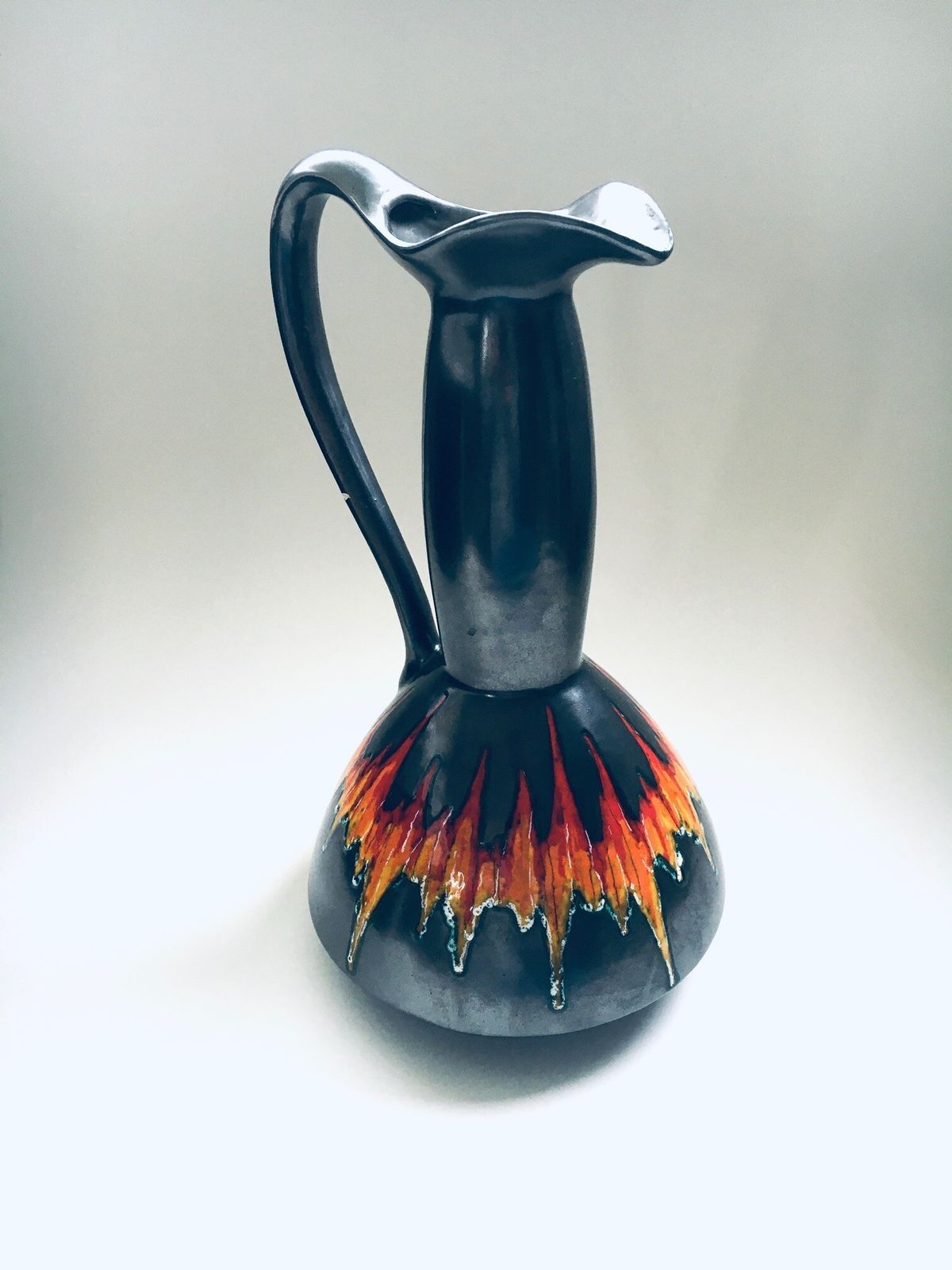 Art Pottery Metaalgeglazuurde Xl Kan Vaas, Italië Ca. Jaren 1960 photo furniture