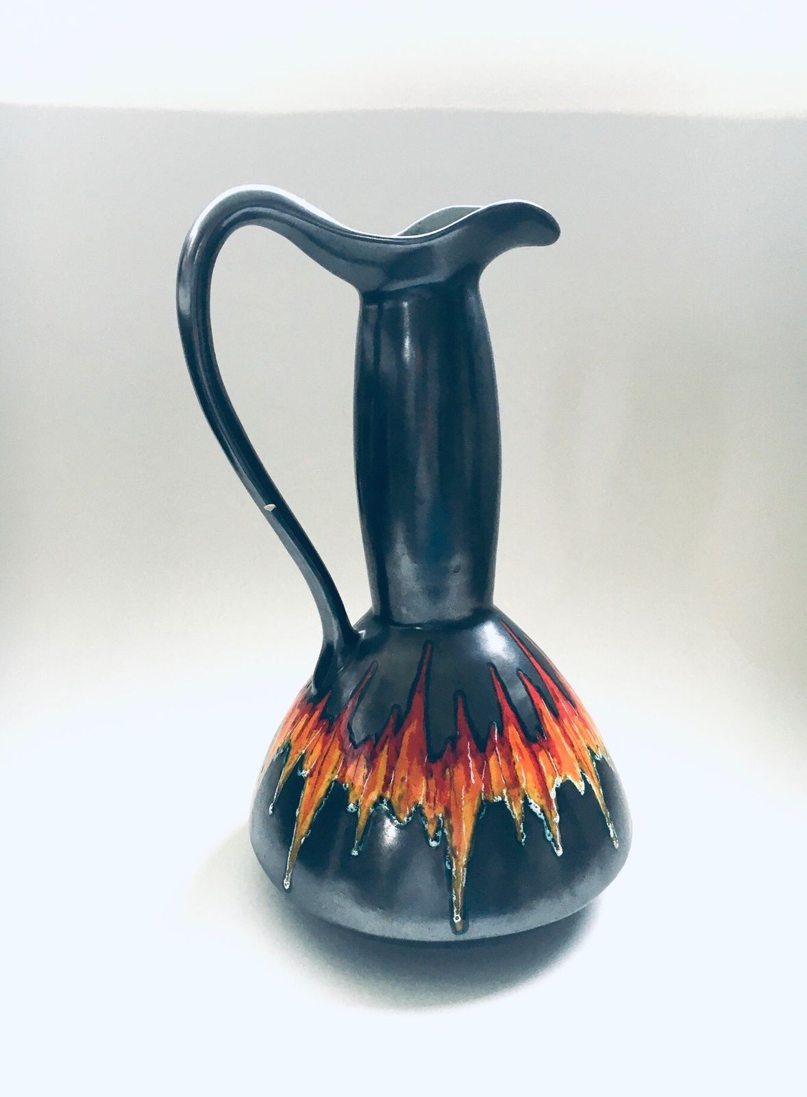 Art Pottery Metaalgeglazuurde Xl Kan Vaas, Italië Ca. Jaren 1960 photo Woonaccessoires