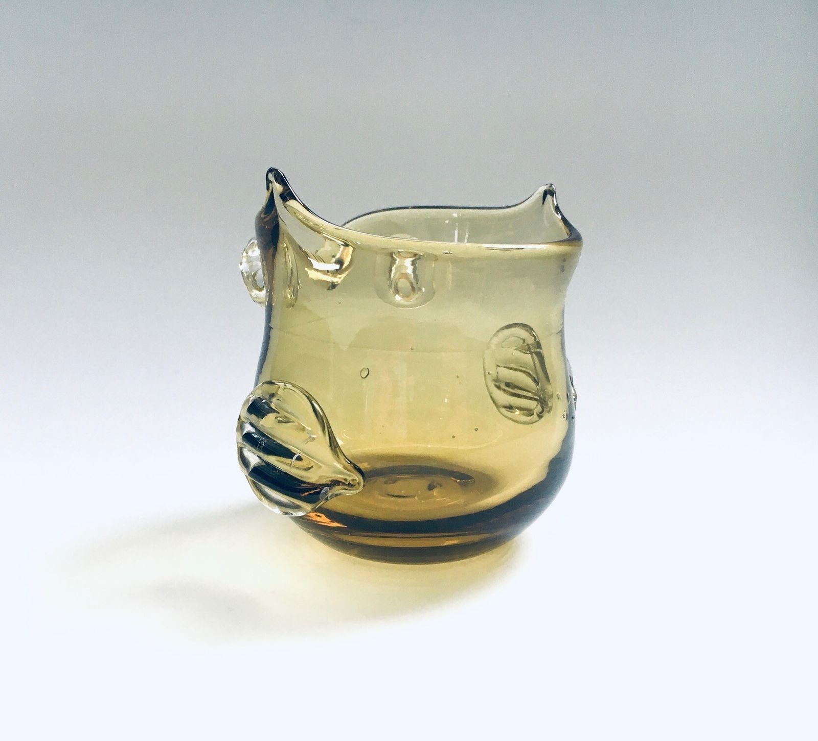 Murano Kunstglas Uil Karaf / Vaas, Jaren 1960 photo vinterior