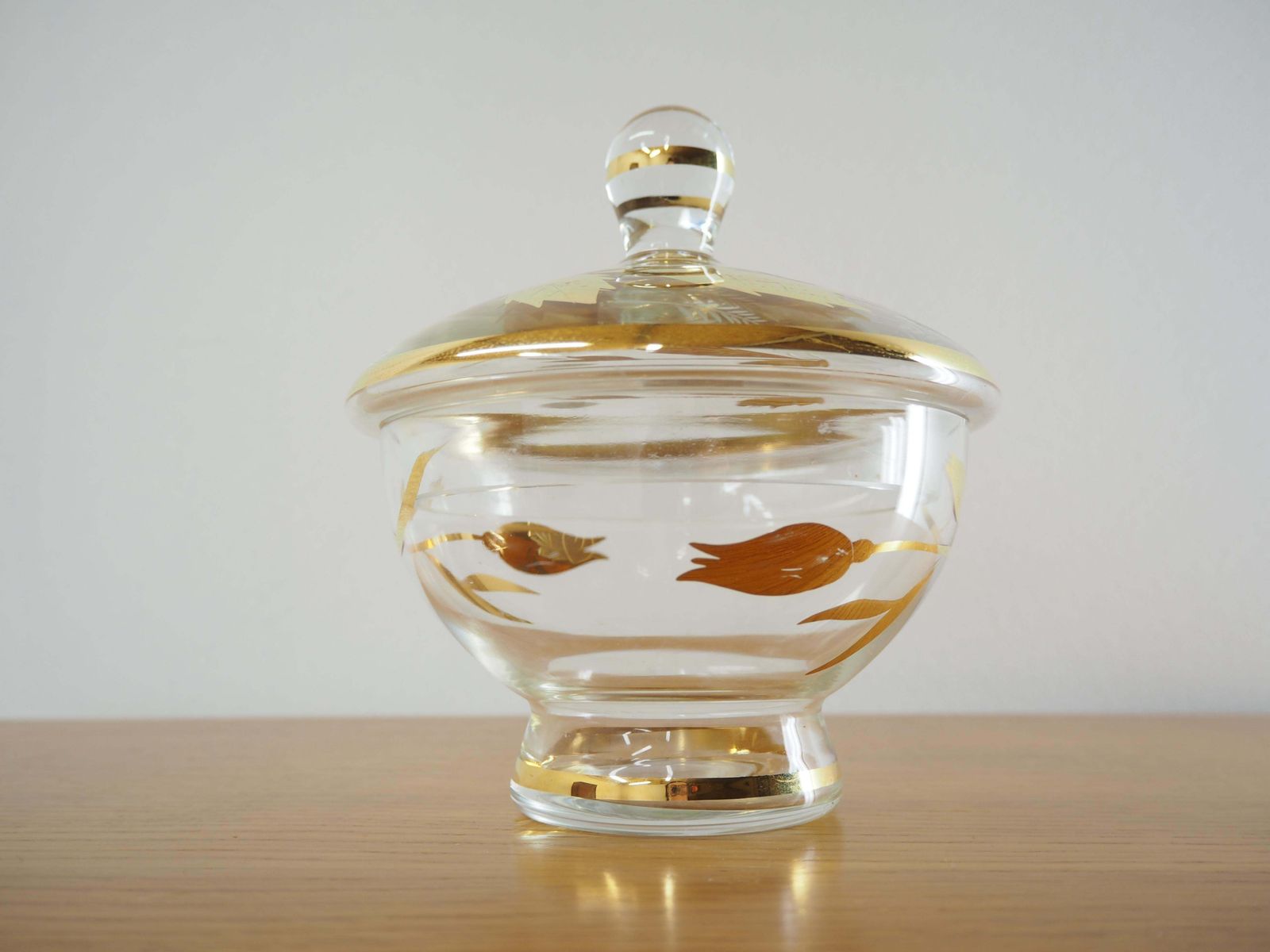 Mid Century Glazen Suikerpot Van Bohemia Crystal, Tsjecho Slowakije, Ca. Jaren 1950 photo furniture