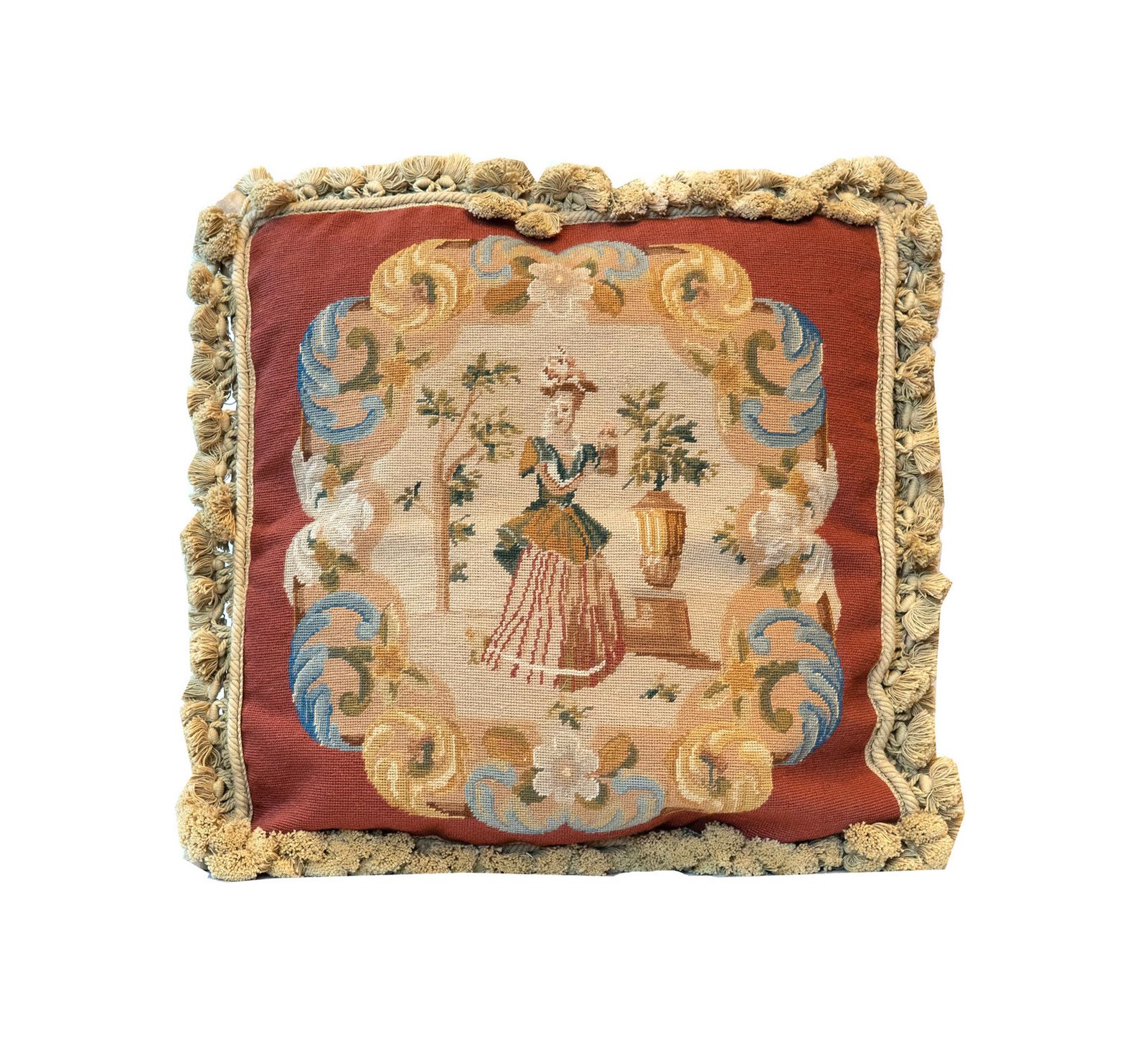 Traditional French Aubusson Cushion Cover