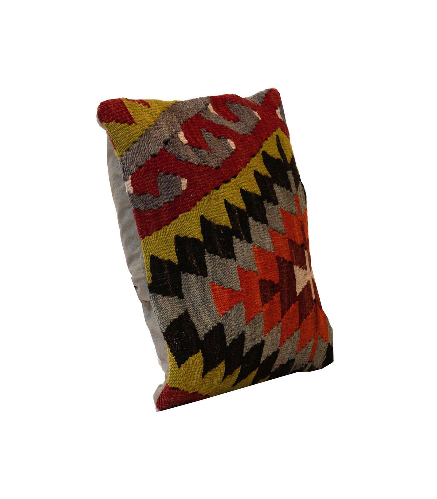 Traditional Geometric Turkish  Kilim Cushion Cover, Oriental Wool Scatter Cushion photo for sale