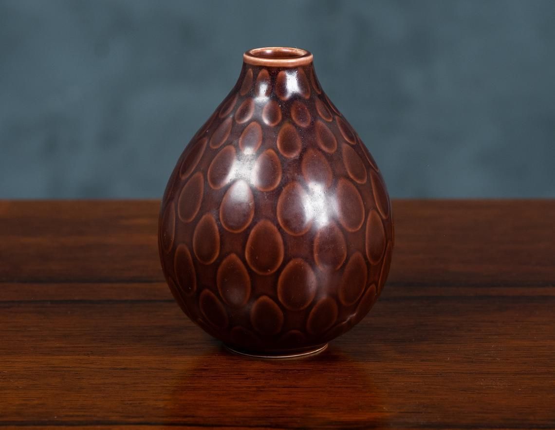 Royal Copenhagen Aluminia Marselis Vase Designed By Nils Thorsson, 1950s, Denmark