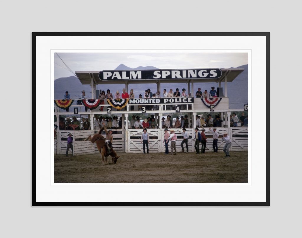 Slim Aarons 'Palm Springs Rodeo' 1970 Oversize C Type Print Framed In Black