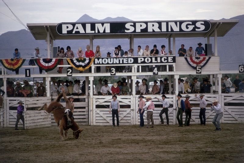 Slim Aarons 'Palm Springs Rodeo' 1970 Oversize C Type Print Framed In Black photo furniture