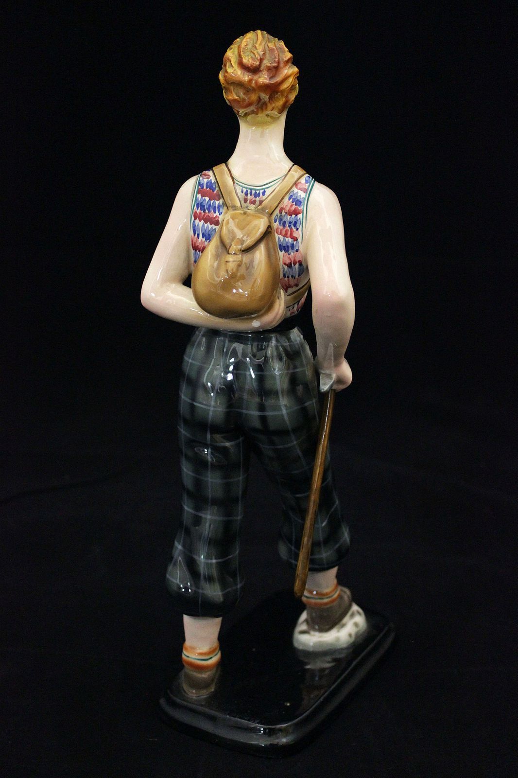 Ceramic Sculpture Of Hiker By Amba, 1950s photo for sale