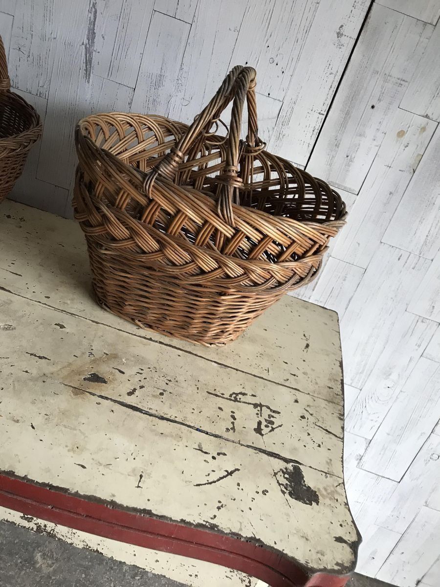 Wicker Baskets, 1960s, Set Of 2 photo 491.0