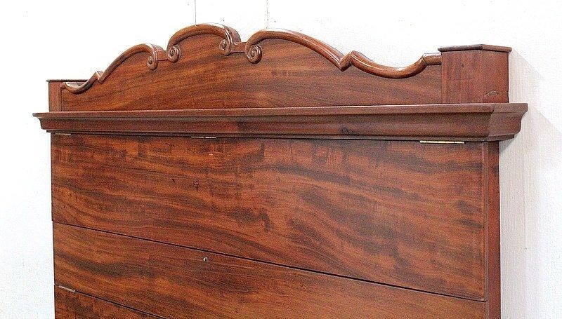 photo vintage Wall Shelf Or Foot Secretary, Mahogany Late 19th Century