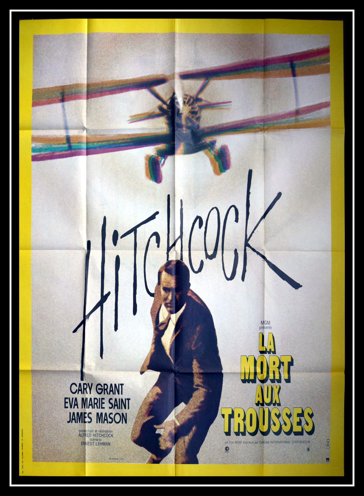 Movie Poster "North By Northwest" Alfred Hitchcock