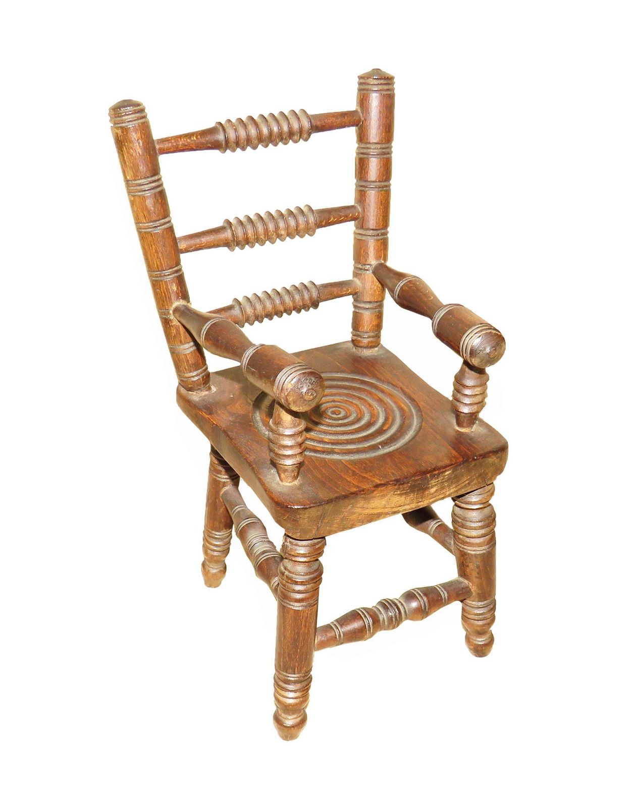 Miniature 19th Century Oak Kitchen Windsor Chair (England, Circa 1880)