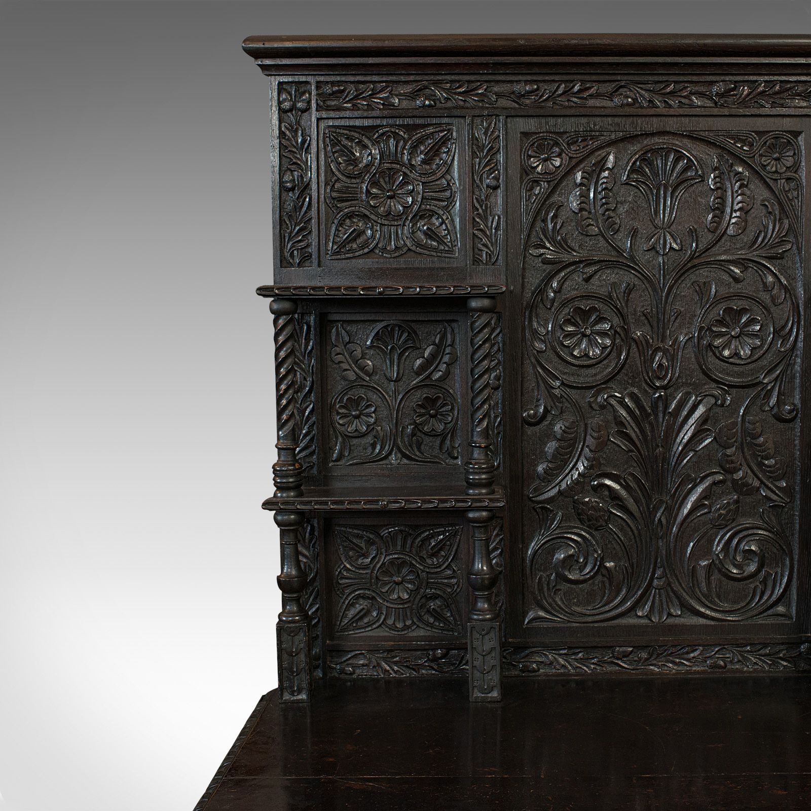 Antique Charles II Revival Dresser, English, Oak, Sideboard, Victorian C.1880 photo 1750.0