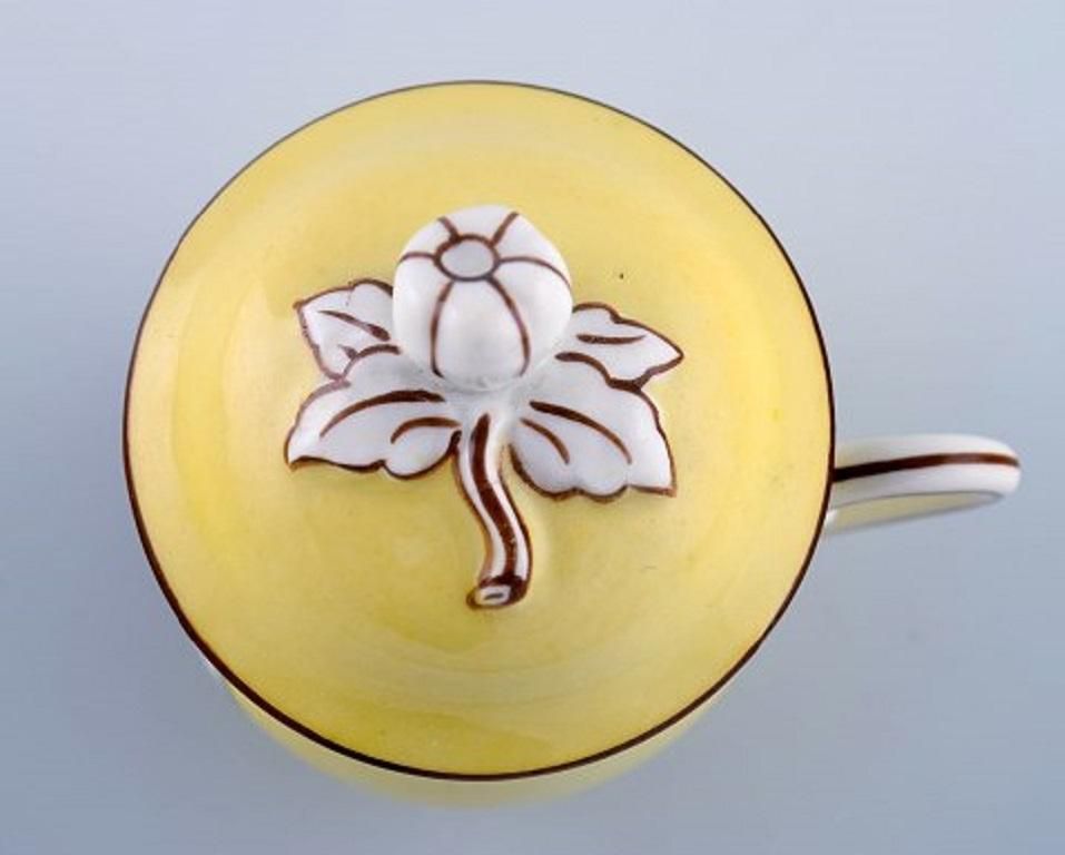 Two Antique Cream Cups In Hand Painted Porcelain, Early 20th Century photo for sale