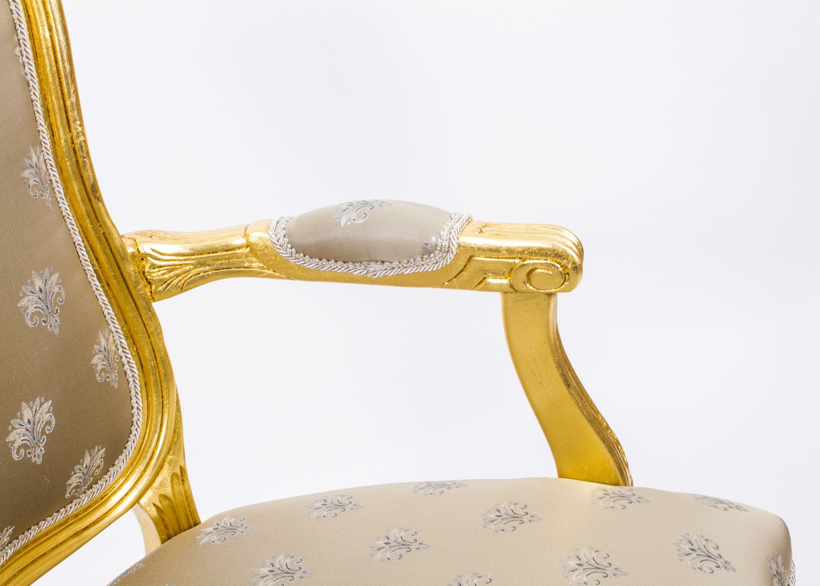 Superb Bespoke Pair French Louis Revival Giltwood Armchairs photo vintage