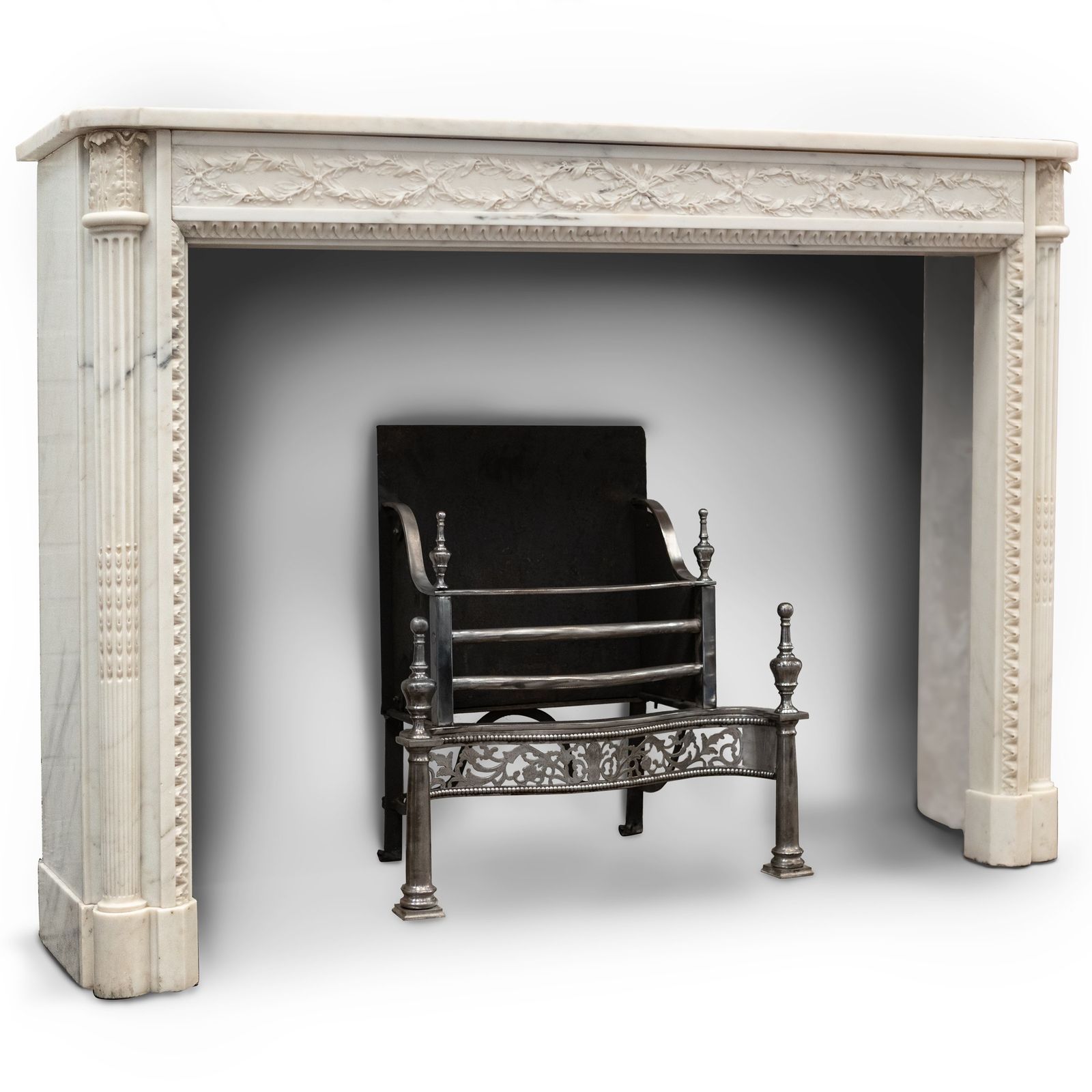 Exceptional Antique Louis XVI Style Marble Chimneypiece