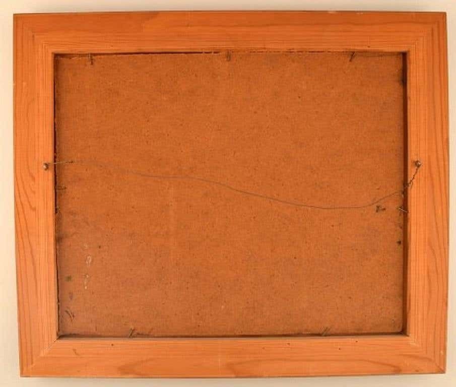 Ivan Jordell Sweden, Oil On Board, Modernist Landscape, Mid 20th Century photo 461.0