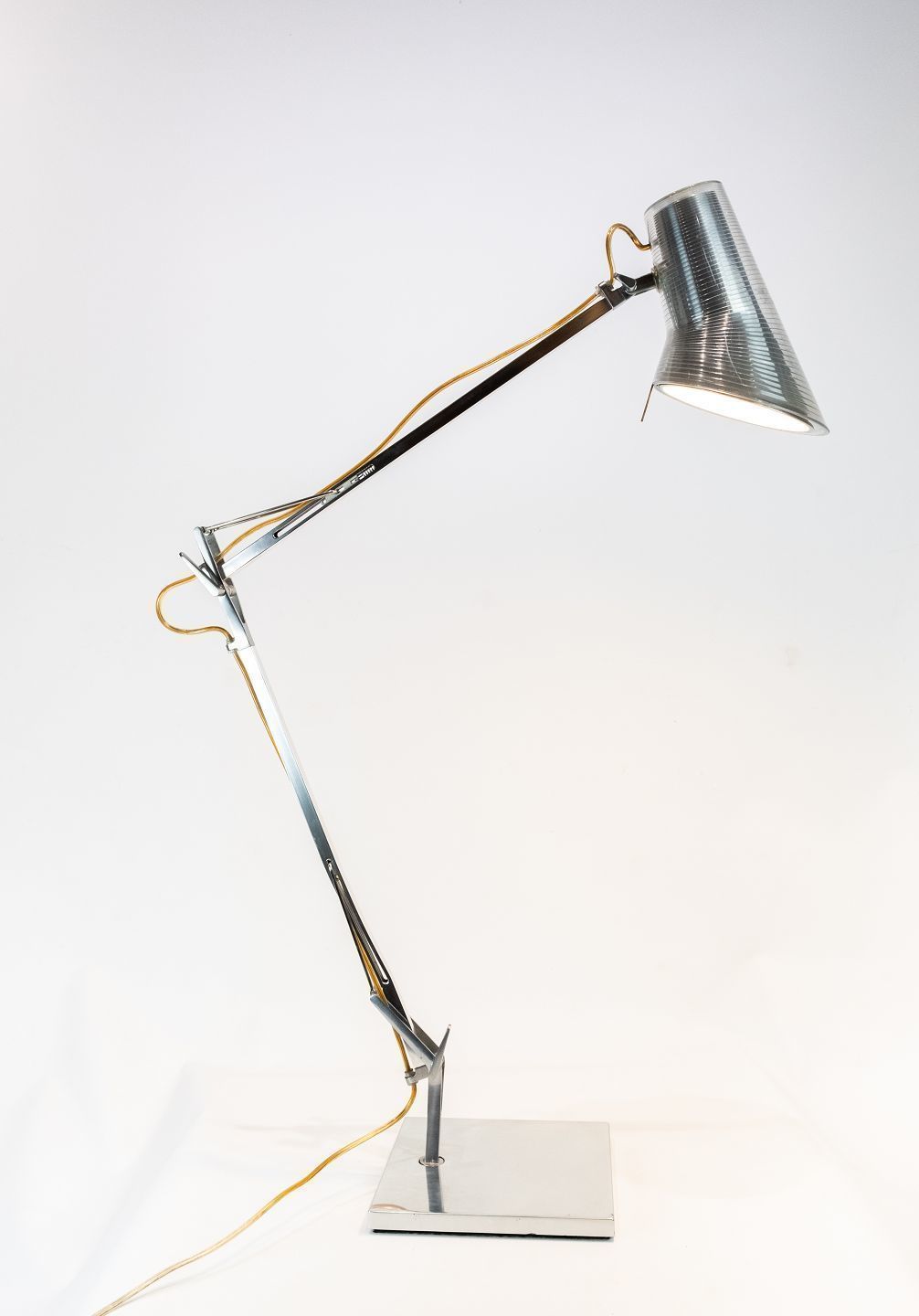 Table Lamp Of Stainless Steel And Of Italian Design By Flos