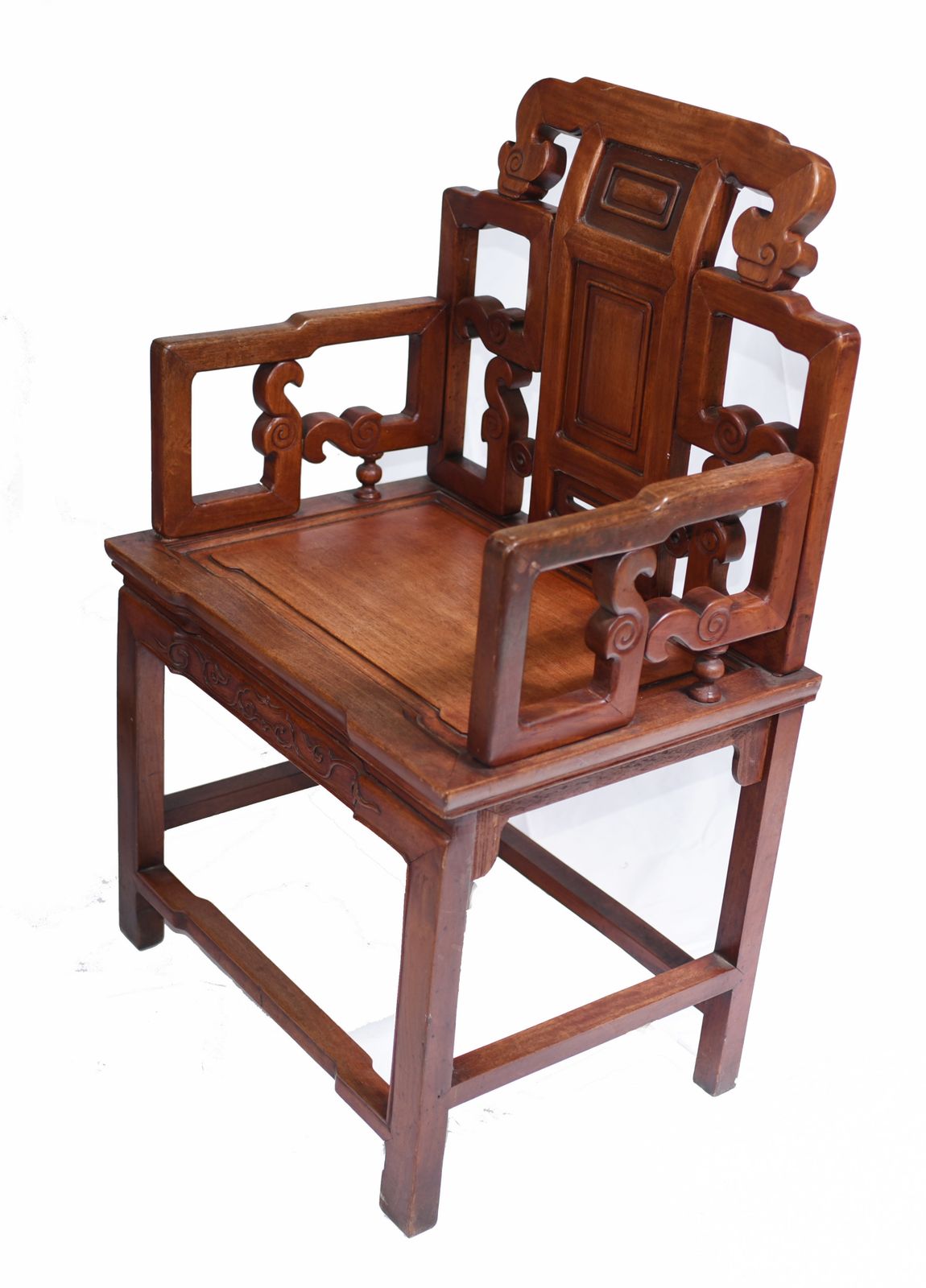 Pair Antique Chinese Arm Chairs   Hardwood Seats Interiors photo furniture