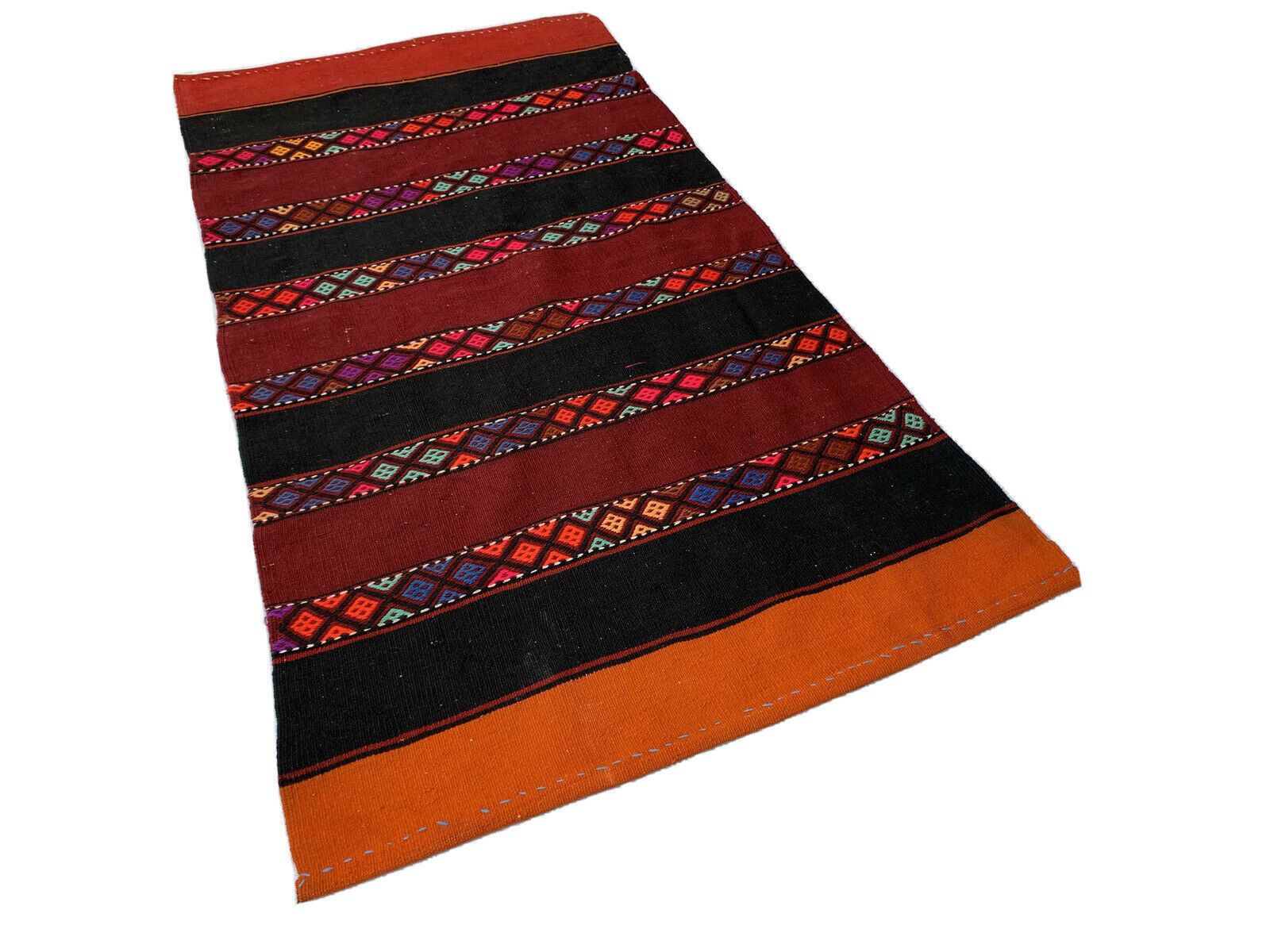 Traditional Turkish Kilim Rug , Vintage Turkish Wool Country Home Kelim photo vinterior