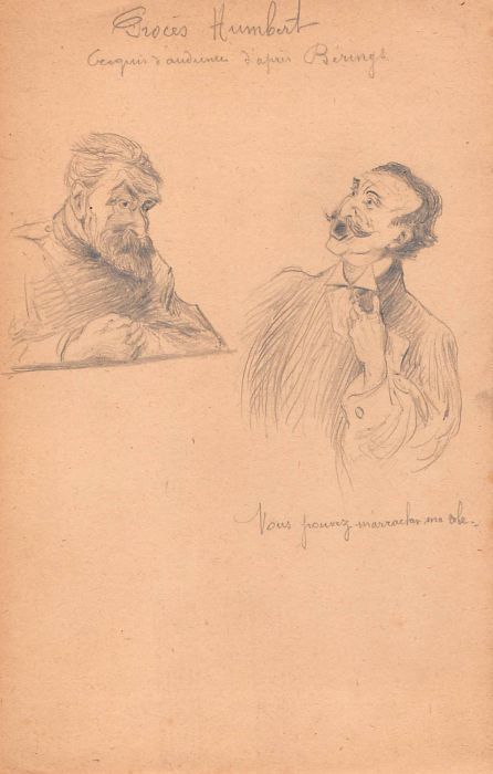 Series Of 12 Courtroom Drawings II Ird Republic The Humbert Case photo for sale