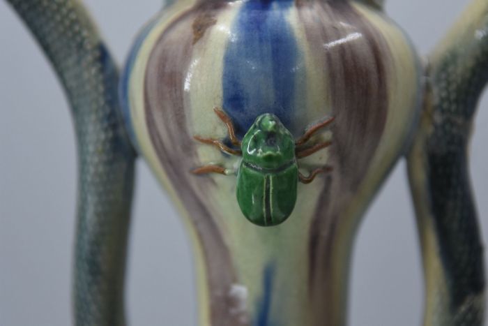Ceramic Vase With Snake In The Spirit Of Bernard Palissy photo furniture