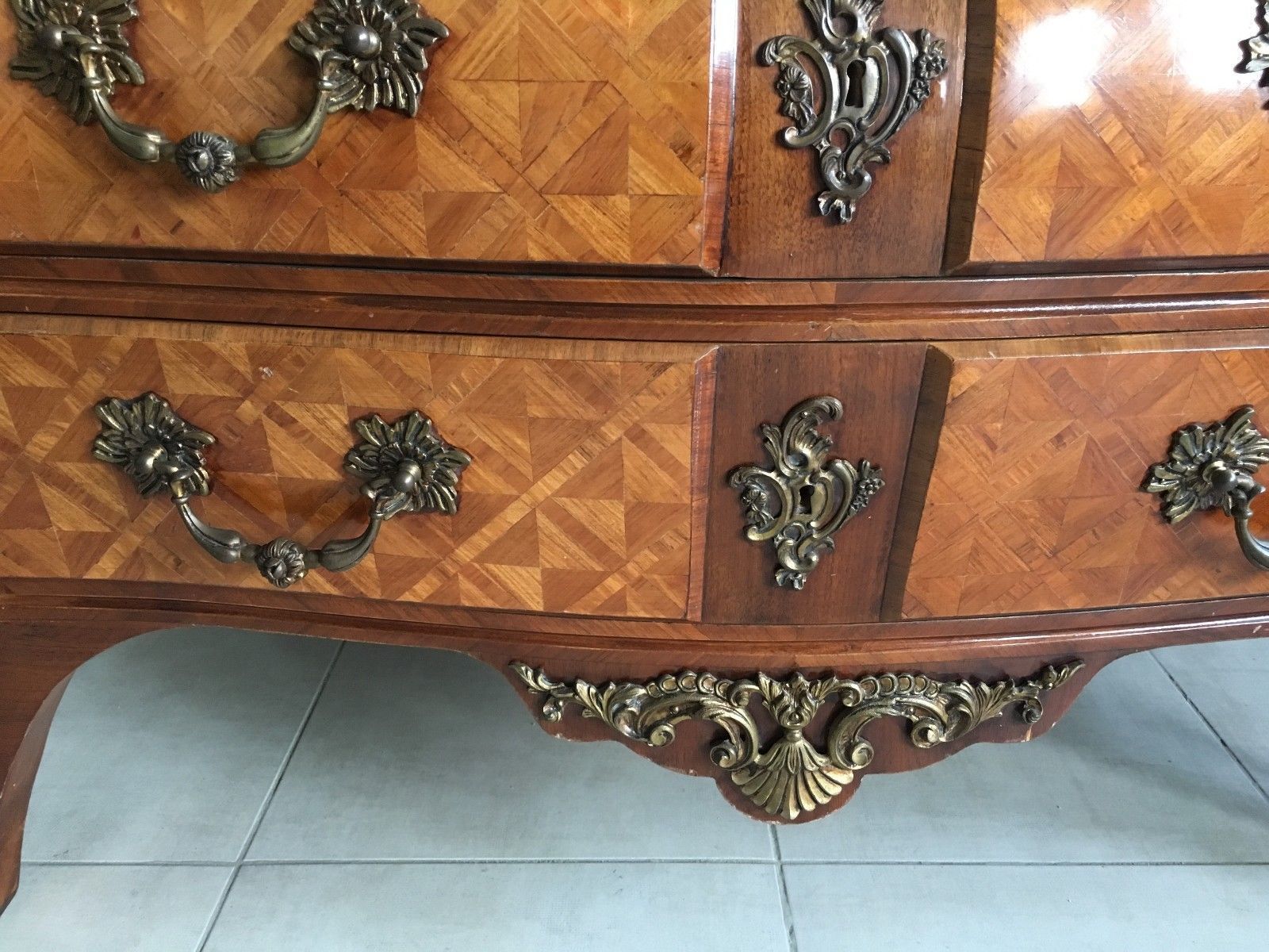 Louis XIV Style Tomb Chest Of Drawers Marquetry Chest Of Drawers Curved Chest Of Drawers Desk photo buy