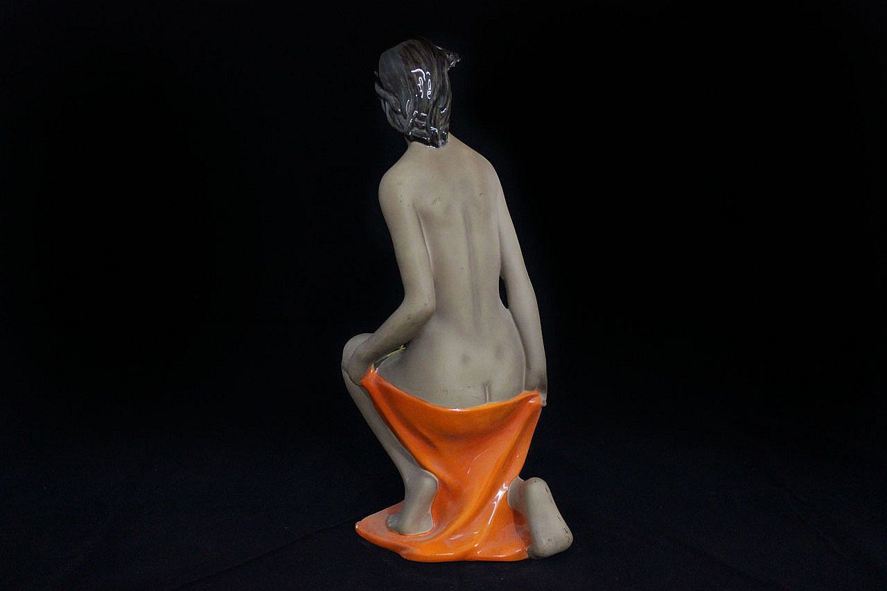 Ceramic Sculpture Of A Woman By C.I.A. Manna Manna Torino, 1940s photo for sale
