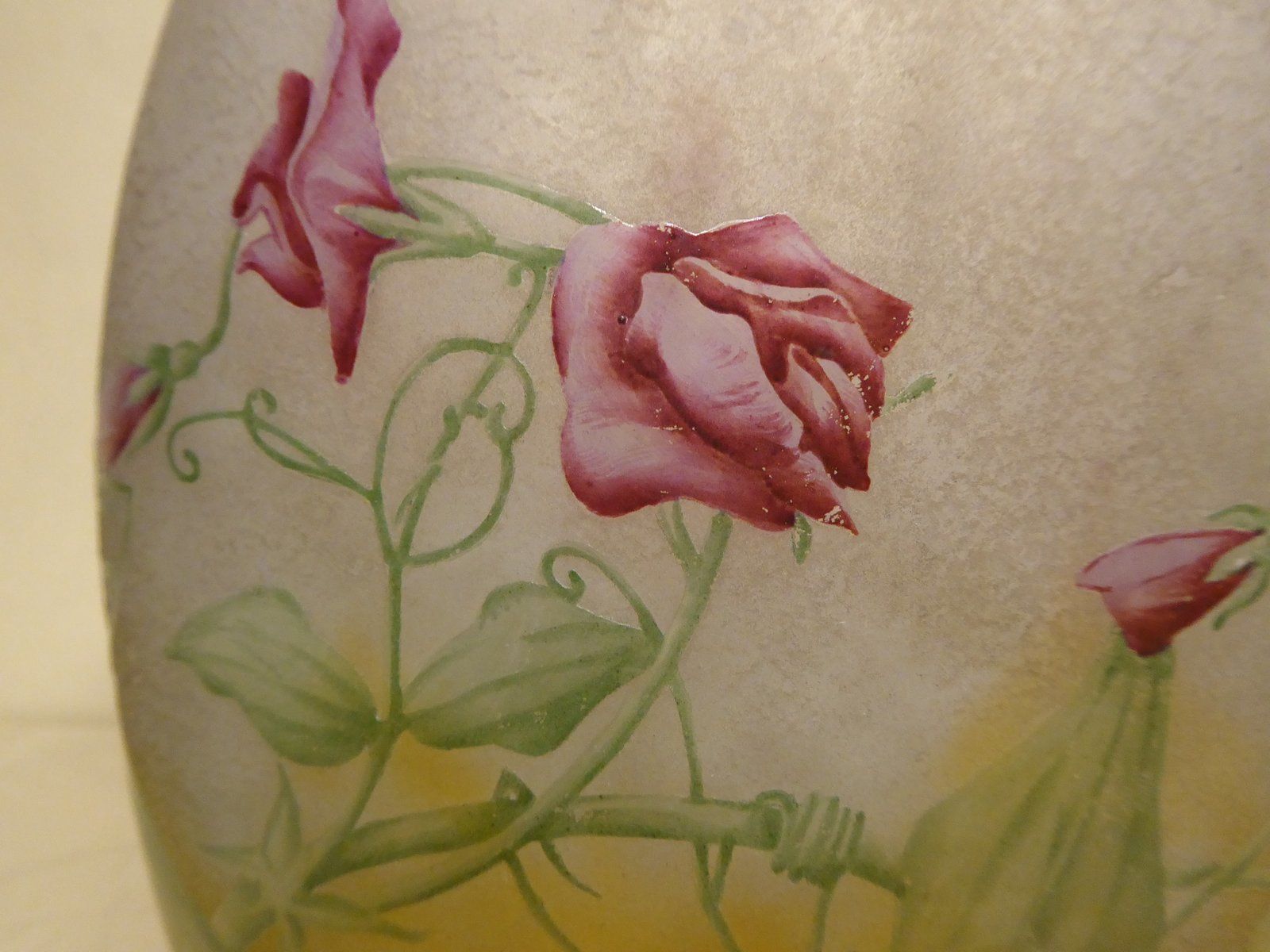 Antique French Etched Cameo Art Glass Vase From Daum Nancy photo Home Decor