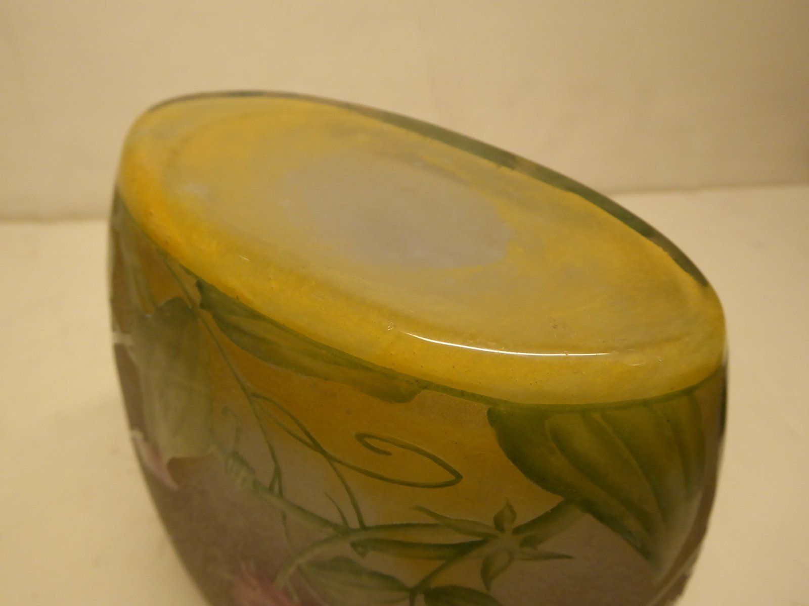 Antique French Etched Cameo Art Glass Vase From Daum Nancy photo 5217.92
