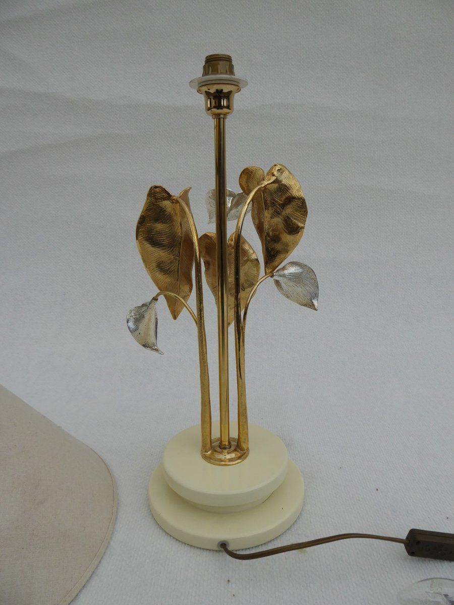Mid Century Gold And Silver Plated Lamp By Lanciotto Galeotti For L'originale photo vinterior