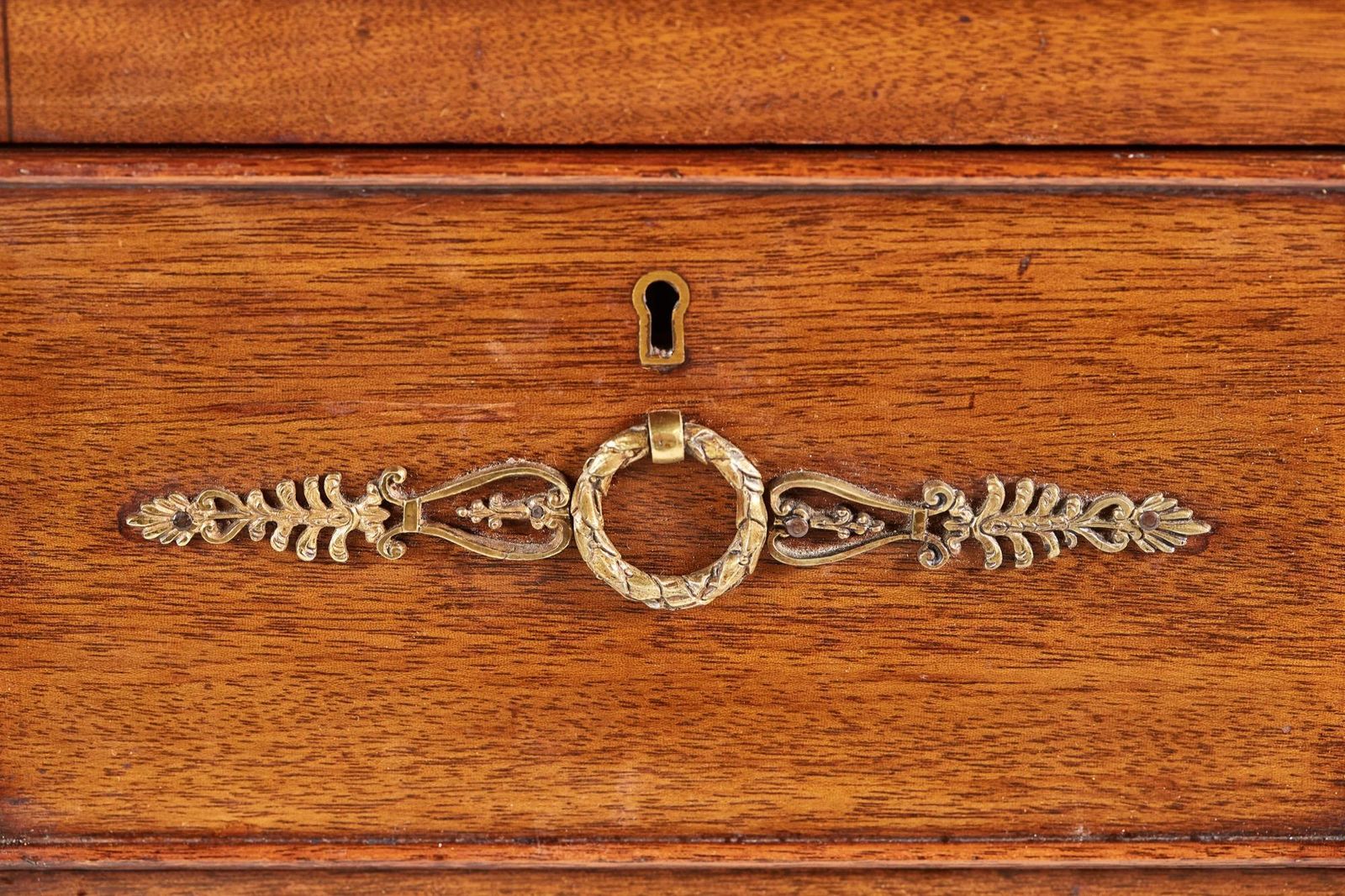 French Empire Mahogany And Gilt Metal Mounted Cabinet On Chest, Circa 1800 photo for sale