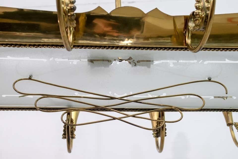 photo buy After Pietro Chiesa Mid Century Italian Brass 12 Lights Candelier Fontana Arte 40s