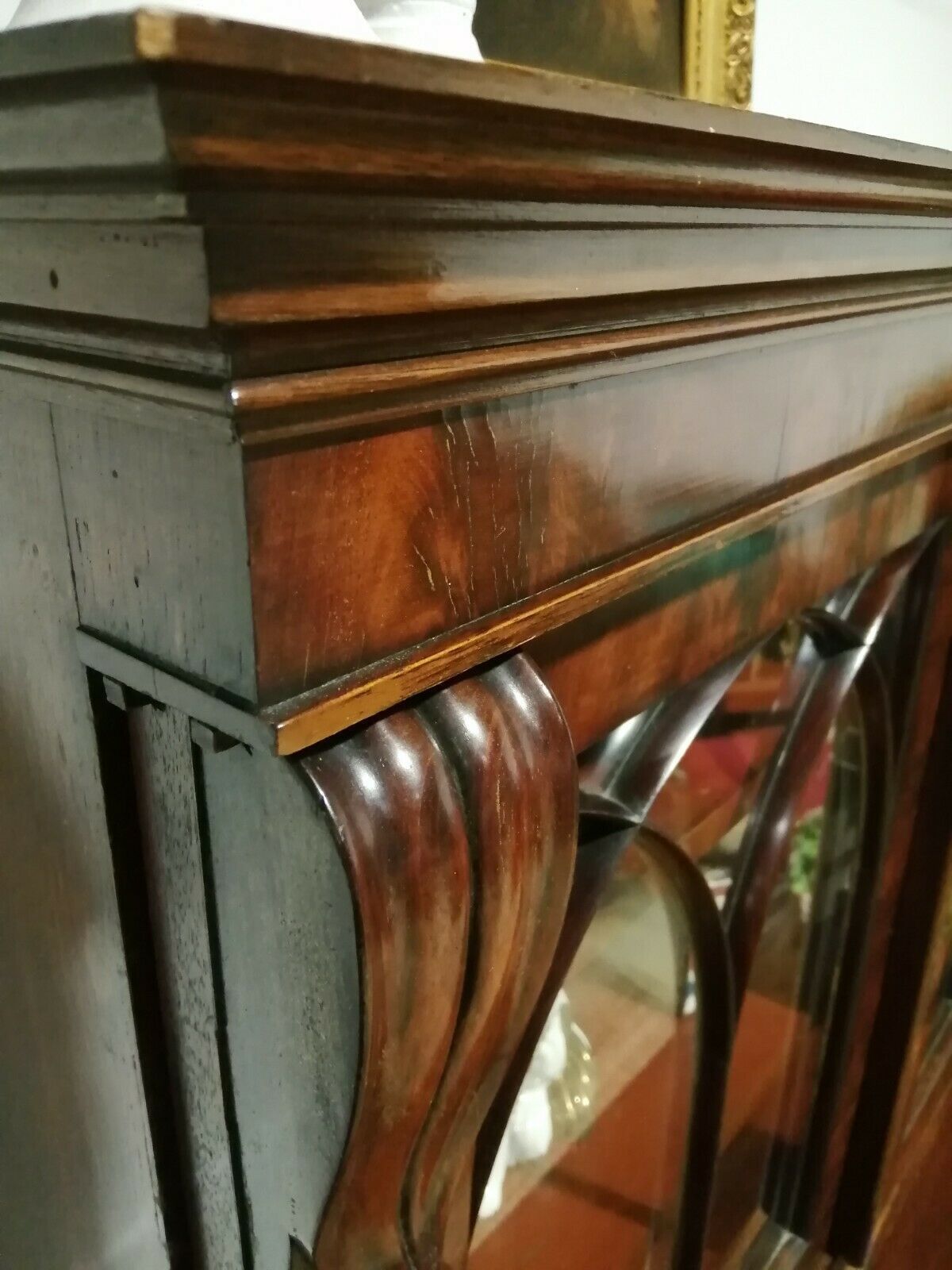 Antique Mahogany Early 19th Century Bookcase Cupboard On Chest C1840 photo 495.0