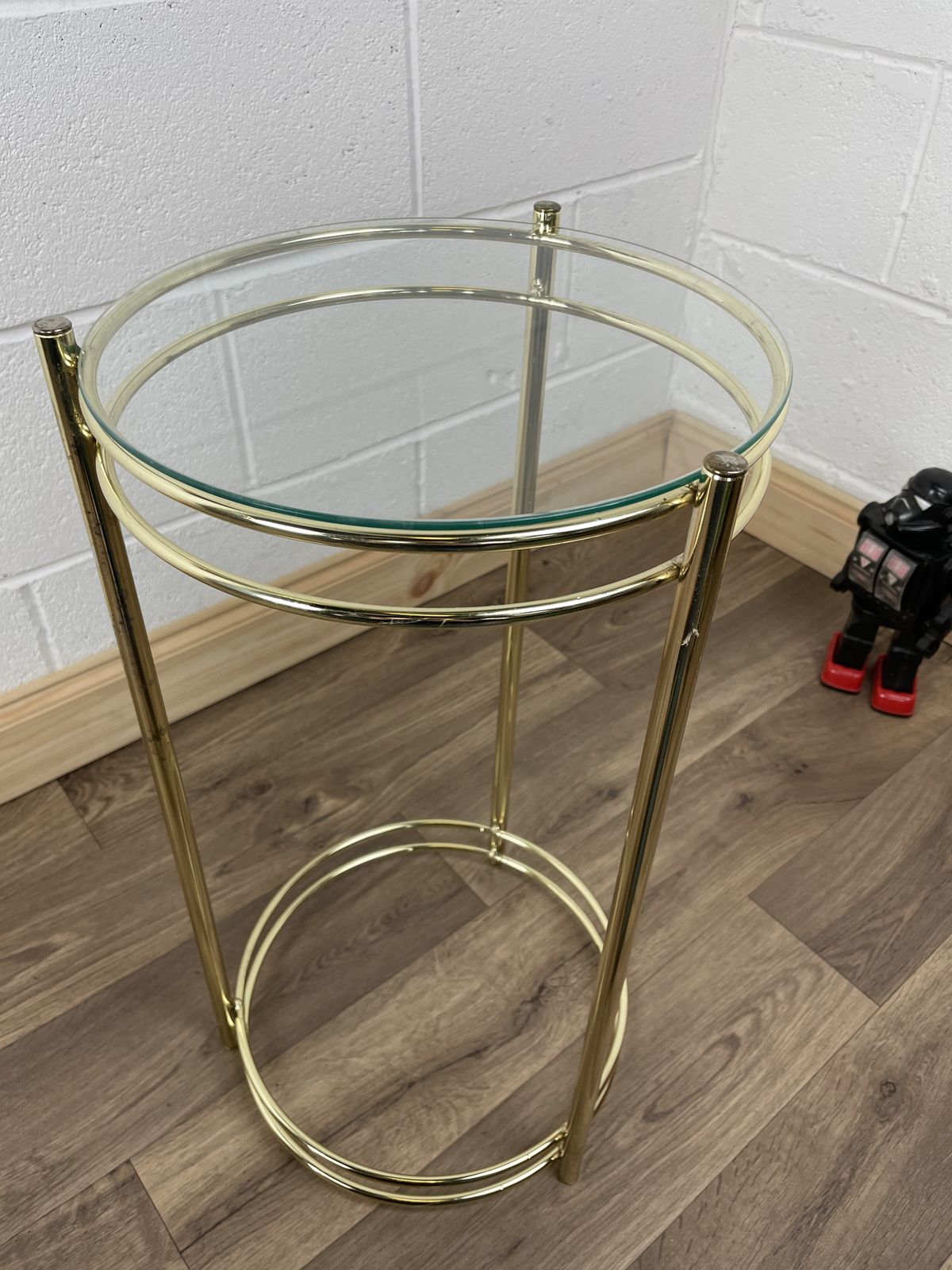 Hollywood Regency Brass Plant Table photo furniture