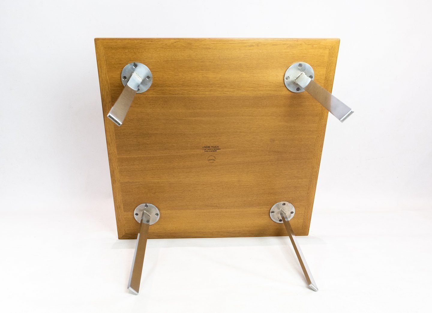 Coffee Table In Oak And Legs In Metal By Hans J. Wegner And Andreas Tuck. photo buy