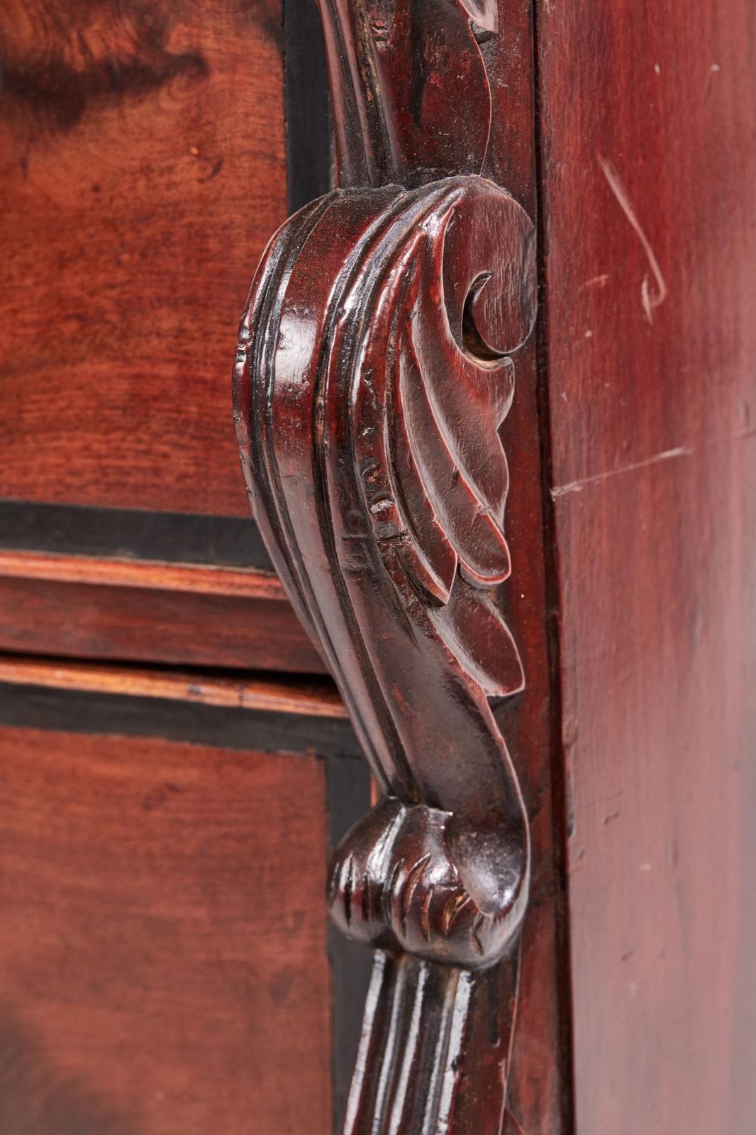 Unusual Antique Mahogany Bow Front Chest photo 1595.0