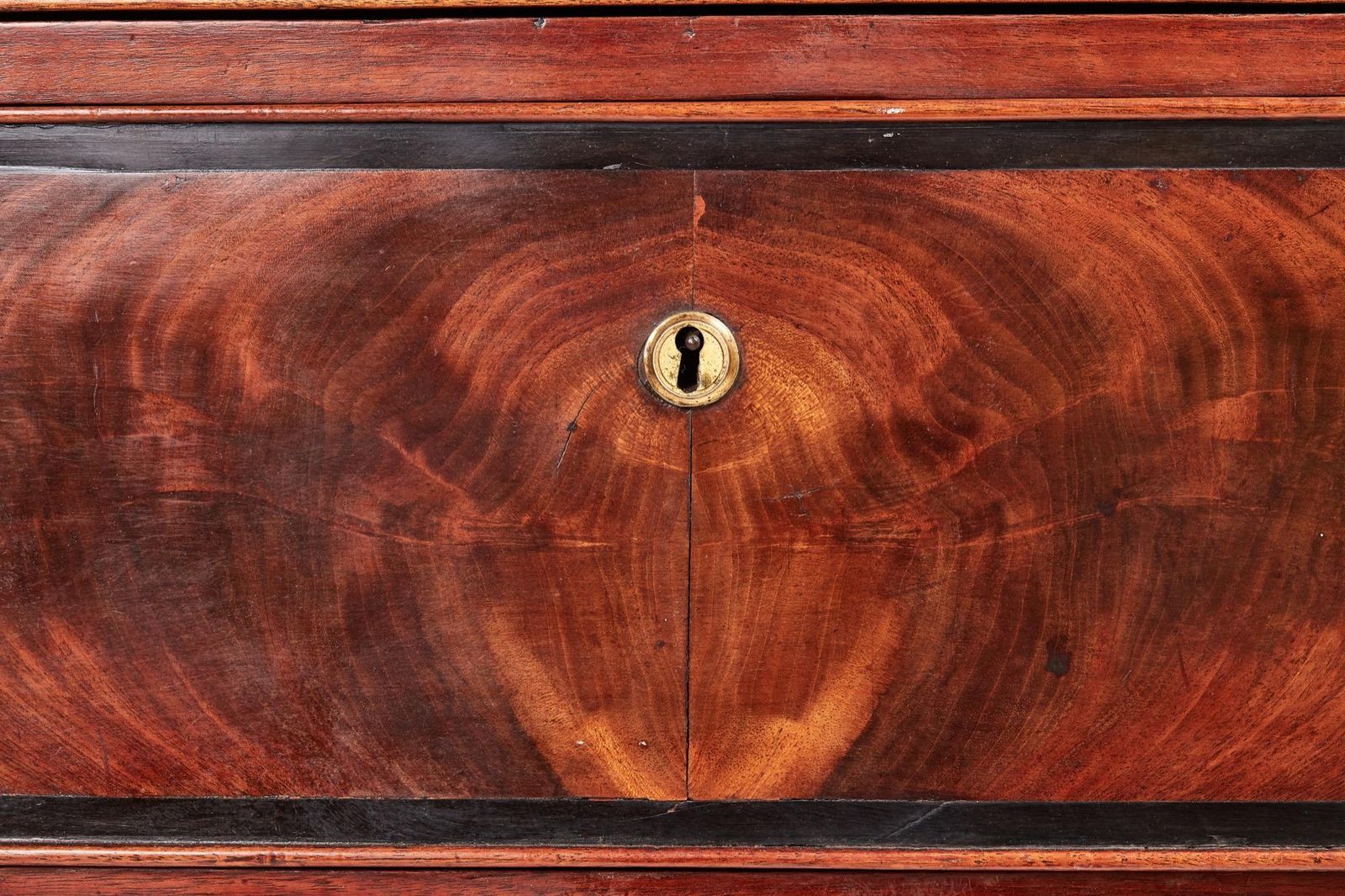 photo for sale Unusual Antique Mahogany Bow Front Chest