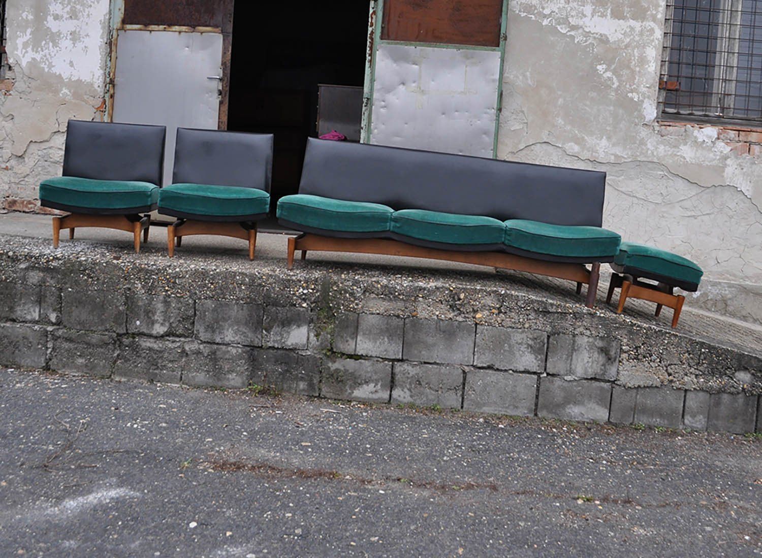 Mid Century Danish Sofa & Armchairs, 1960s, Set Of 4 photo furniture