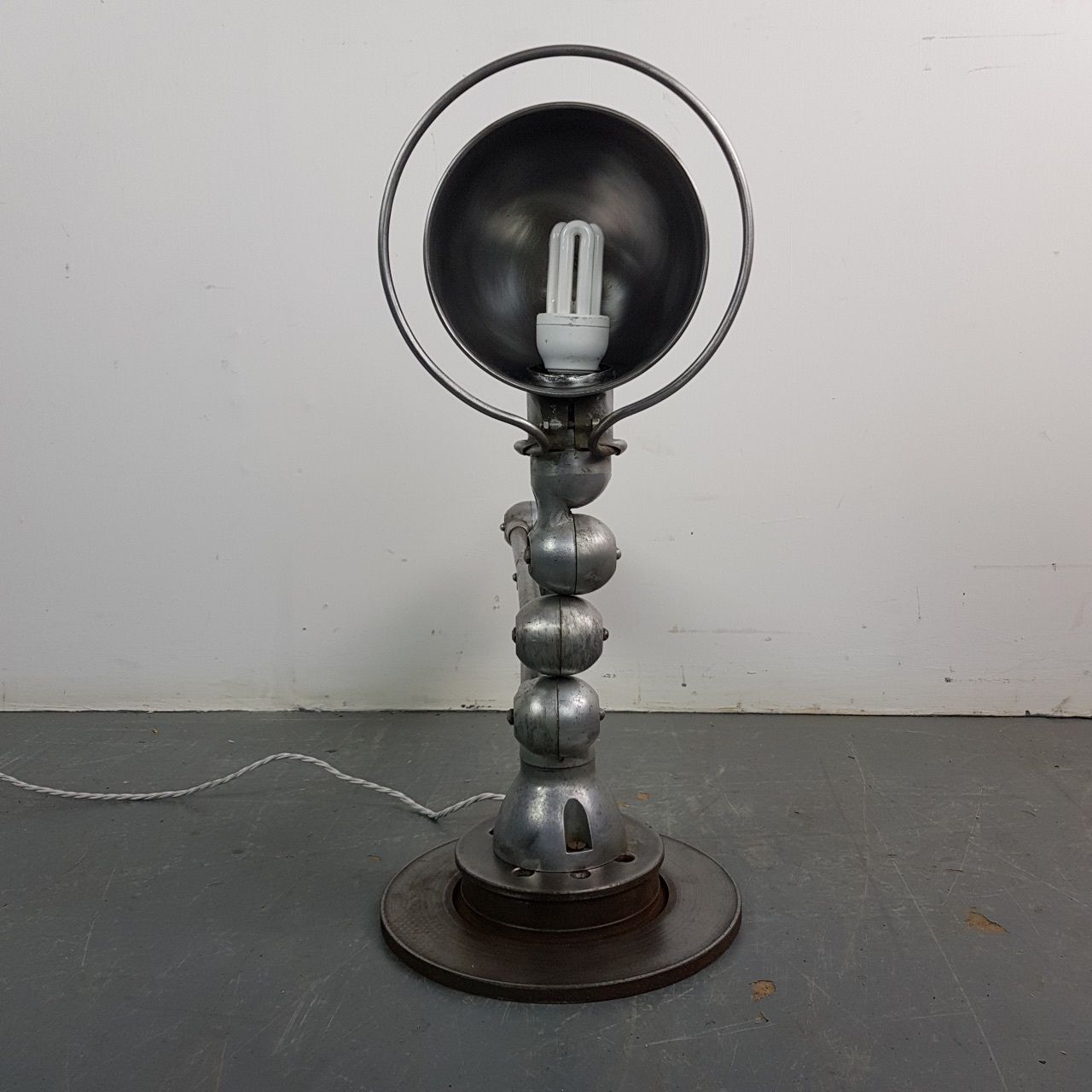 photo for sale Vintage Stripped And Polished Jielde Floor Lamp