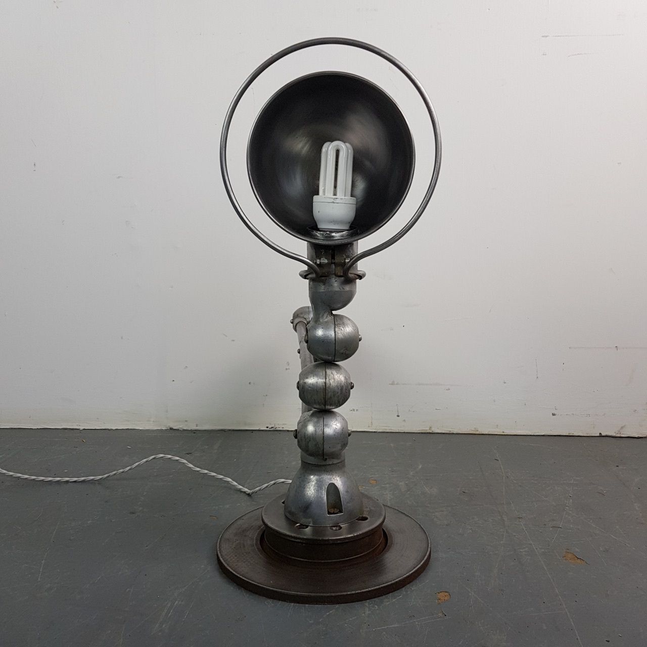 Lighting Vintage Stripped And Polished Jielde Floor Lamp photo