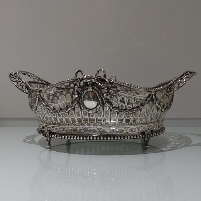 Early 20th Century George V Antique Sterling Silver Basket London 1911 Wakely & Wheeler photo 4950.0