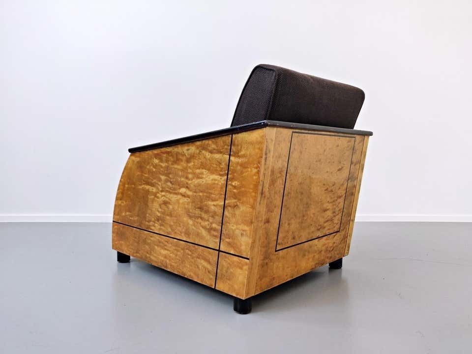 photo furniture Pair Of Art Deco Club In Polished Burr Wood
