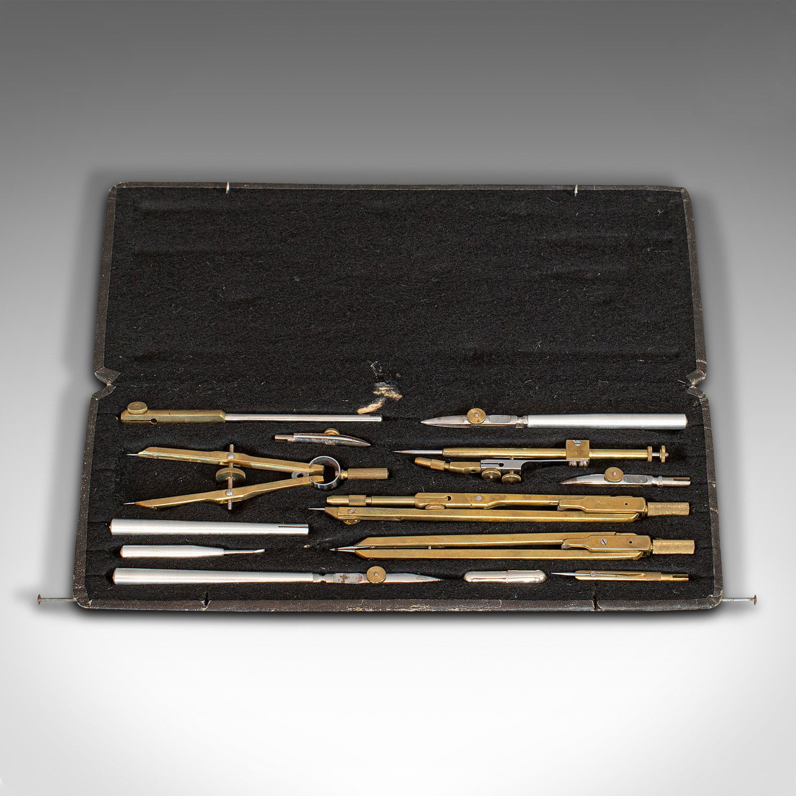 Antique Drawing Instrument Set, German, Cartographer, Technical, Richter, C1910 photo furniture